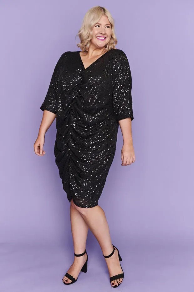 Endora Black Sequin Dress