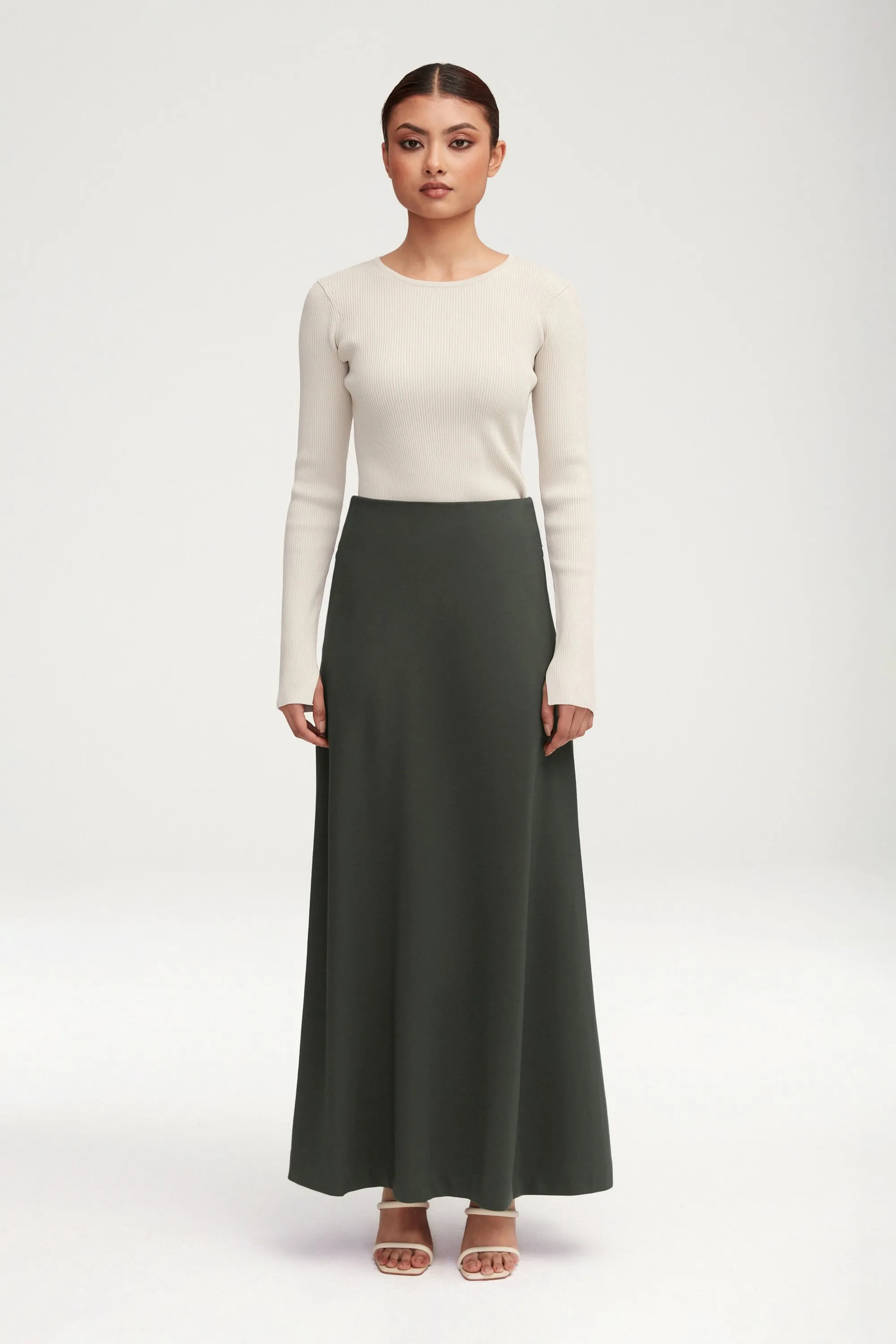 Essential Jersey A-Line Maxi Skirt - Dark Forest