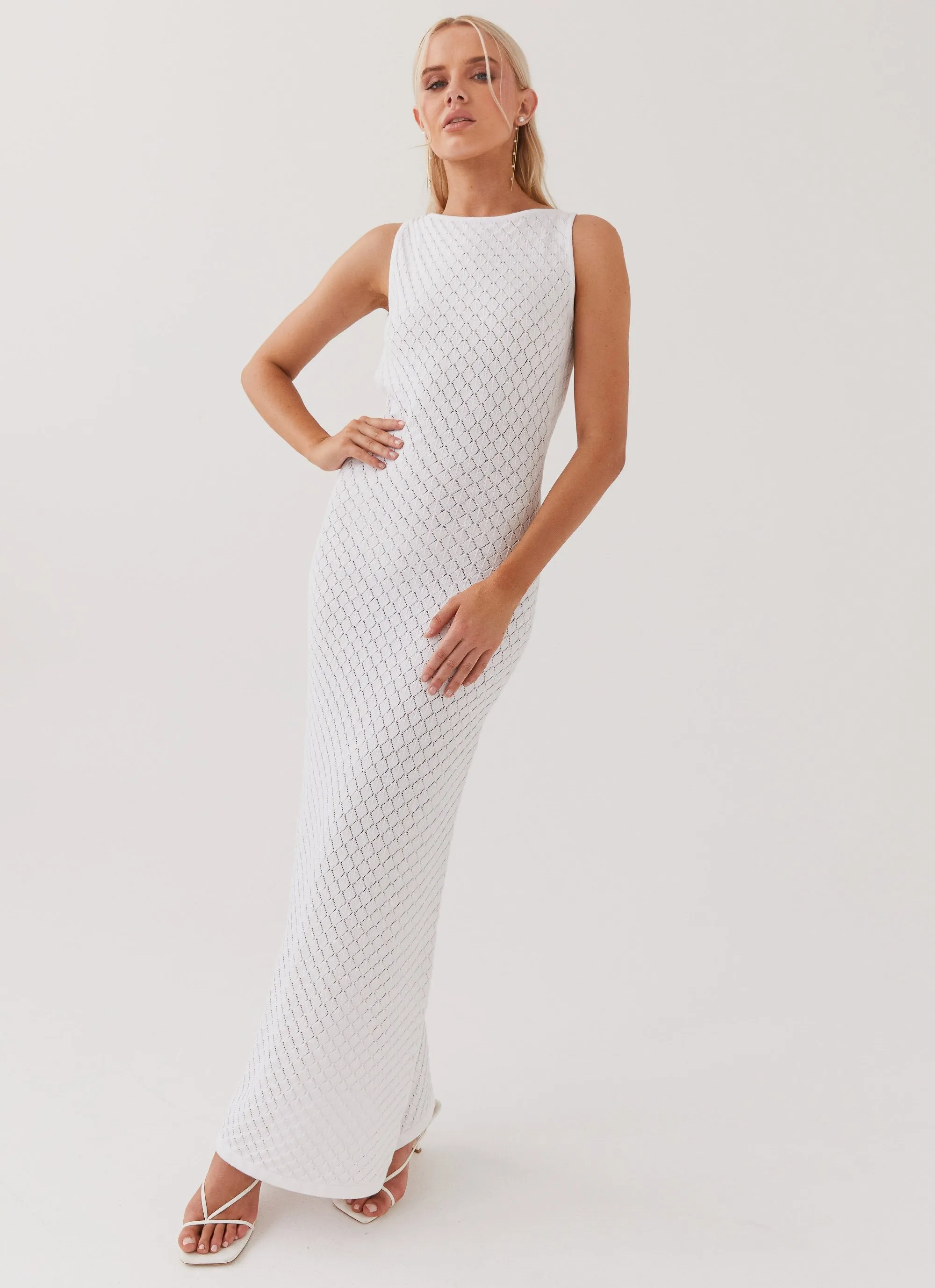 Etoile Knit Maxi Dress - White