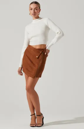 Faux Suede Mini Skirt