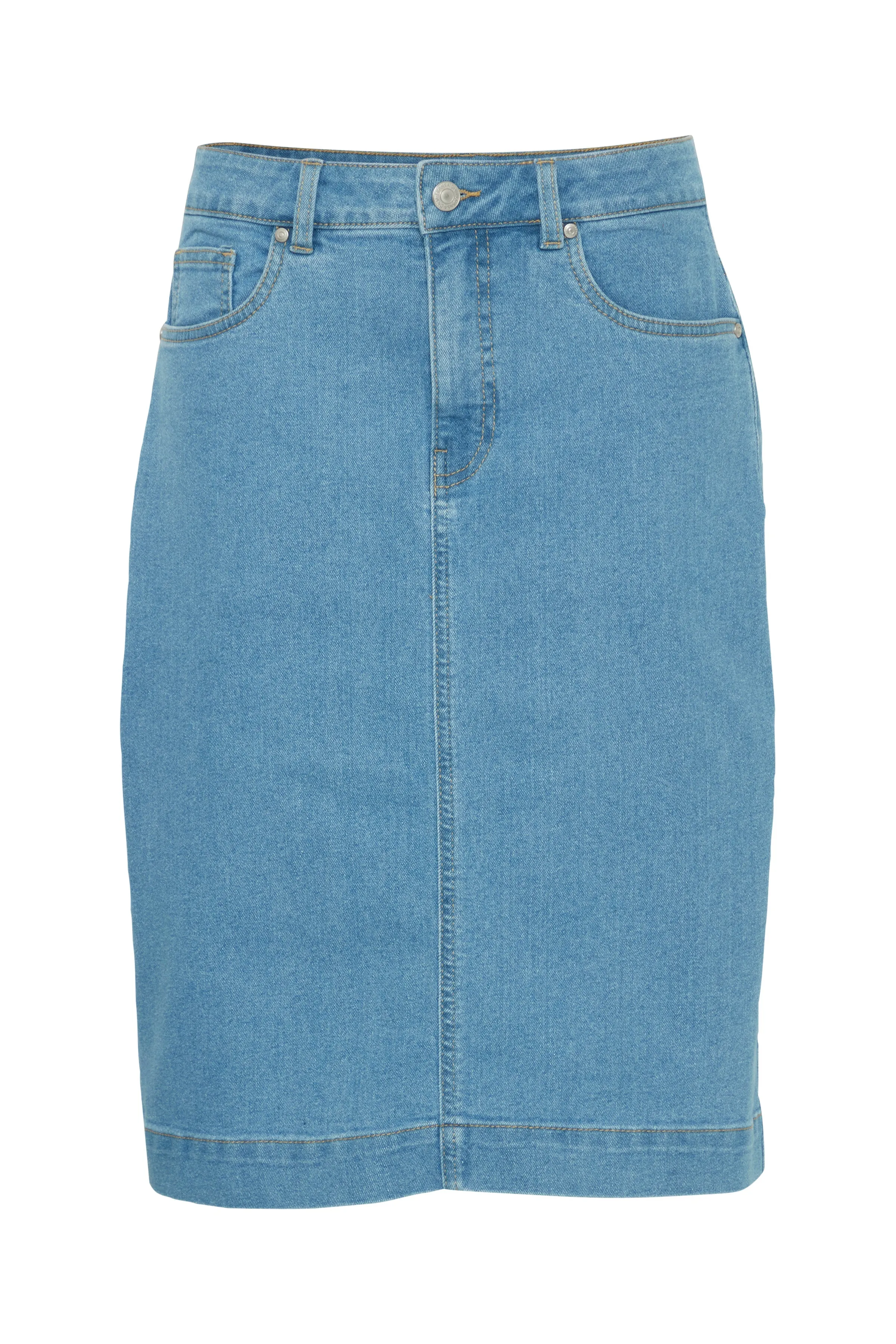 Fransa FXDenima skirt 2 light blue denim