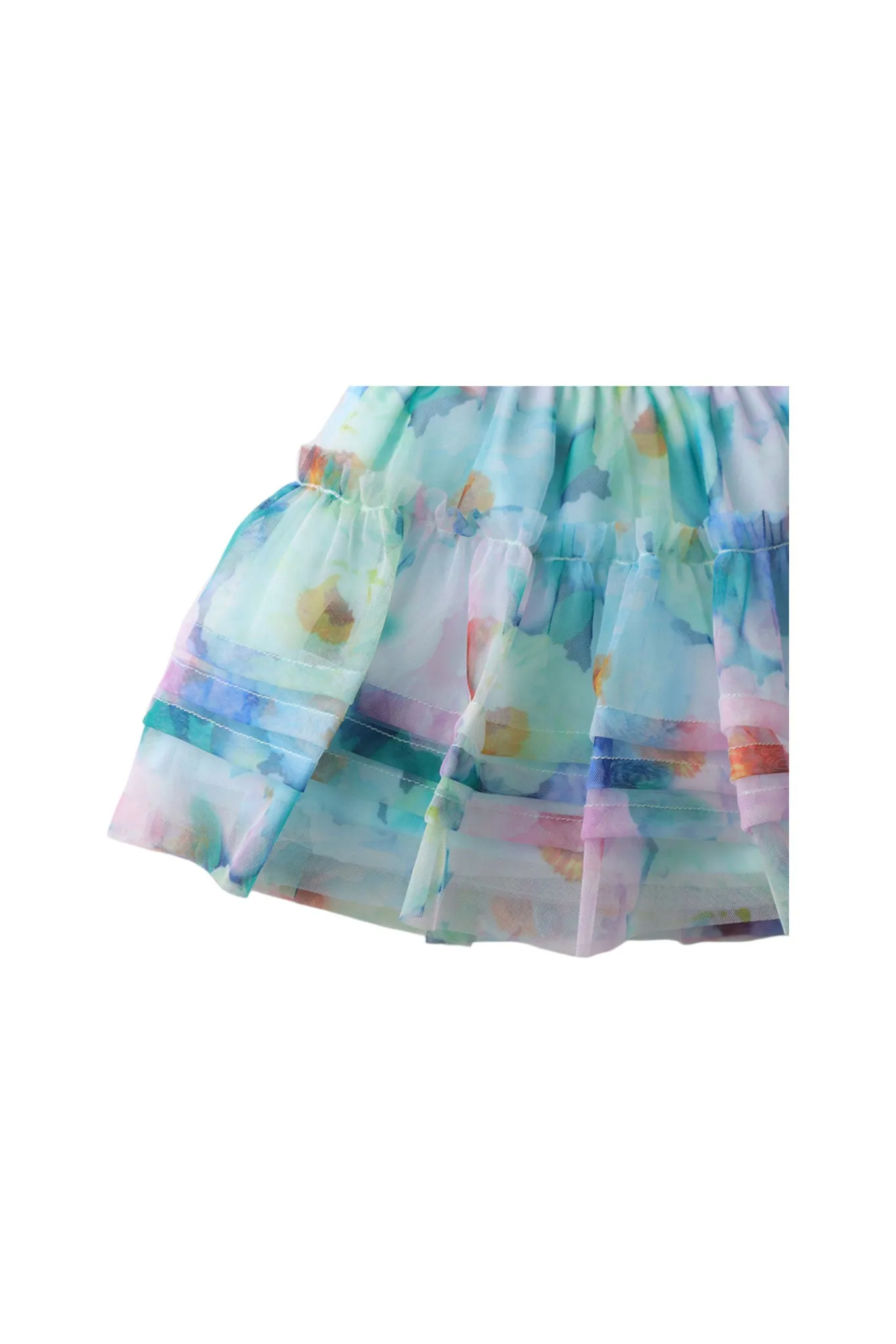 Gingersnaps Floral Printed Tulle Skirt