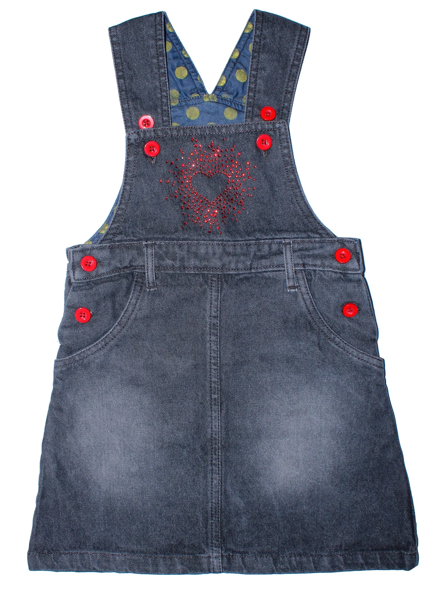 Girls Denim Dungaree Skirt