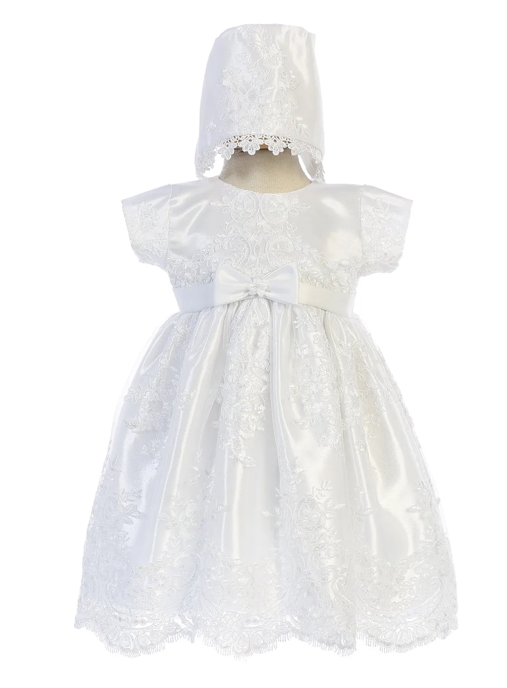 Girls White Christening & Baptism Dress - Harlow