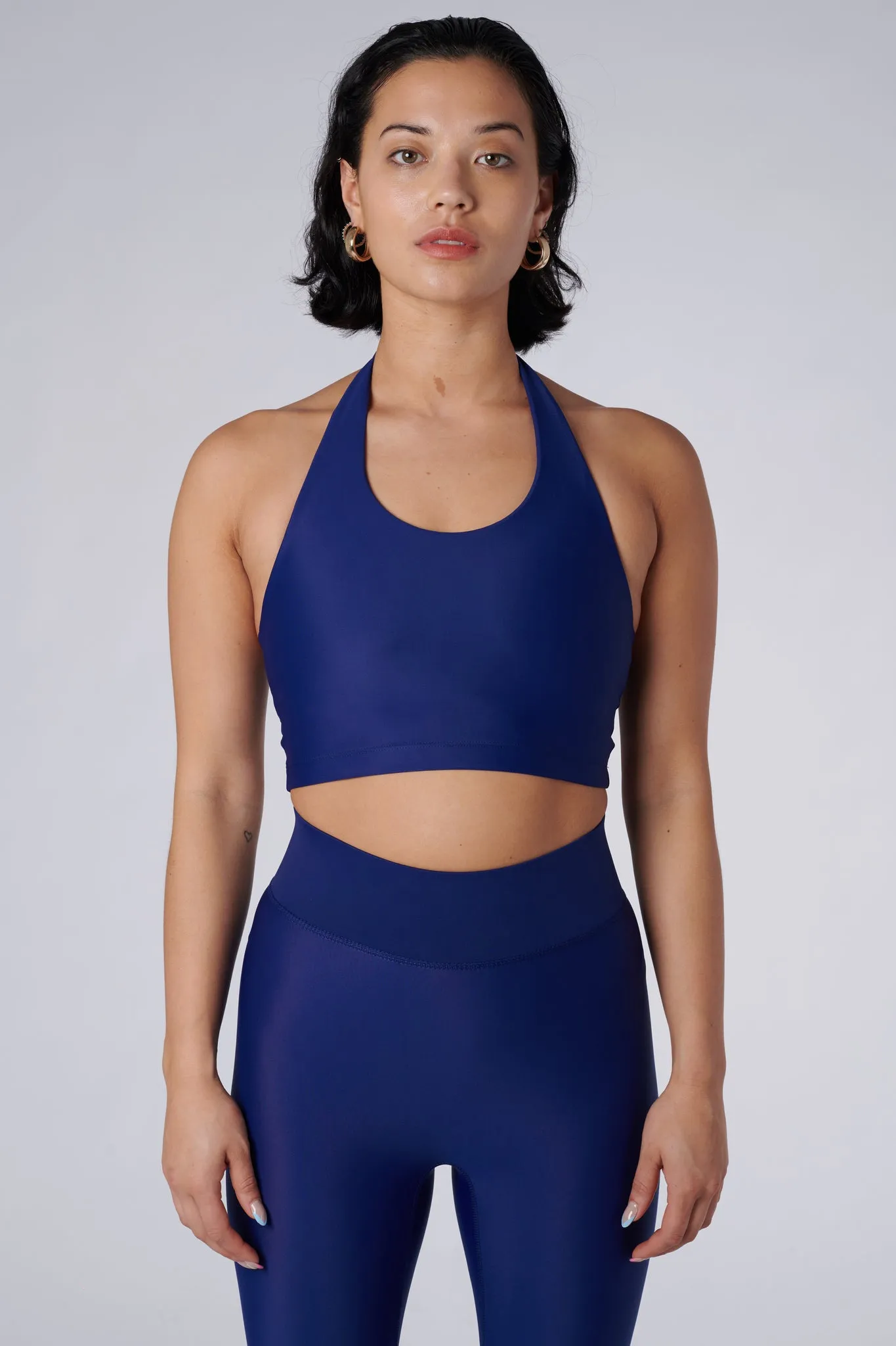 Iris Halter Crop Top | Recycled Nylon | Royal