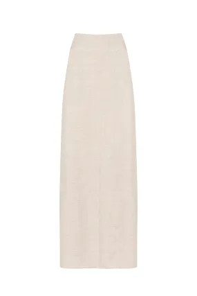 'Isla' Linen Maxi Skirt - Stone