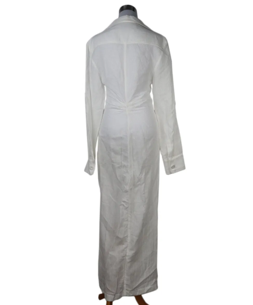 Jacquemus White Linen Cotton Dress sz 2