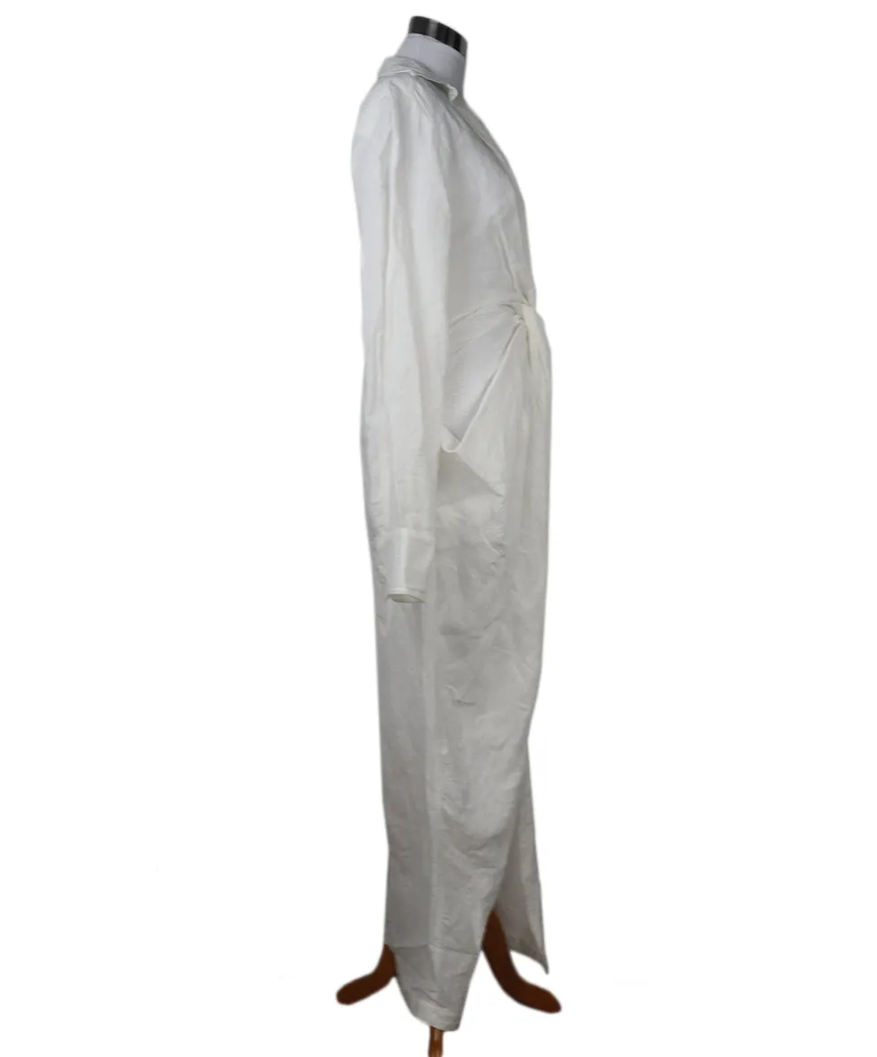 Jacquemus White Linen Cotton Dress sz 2