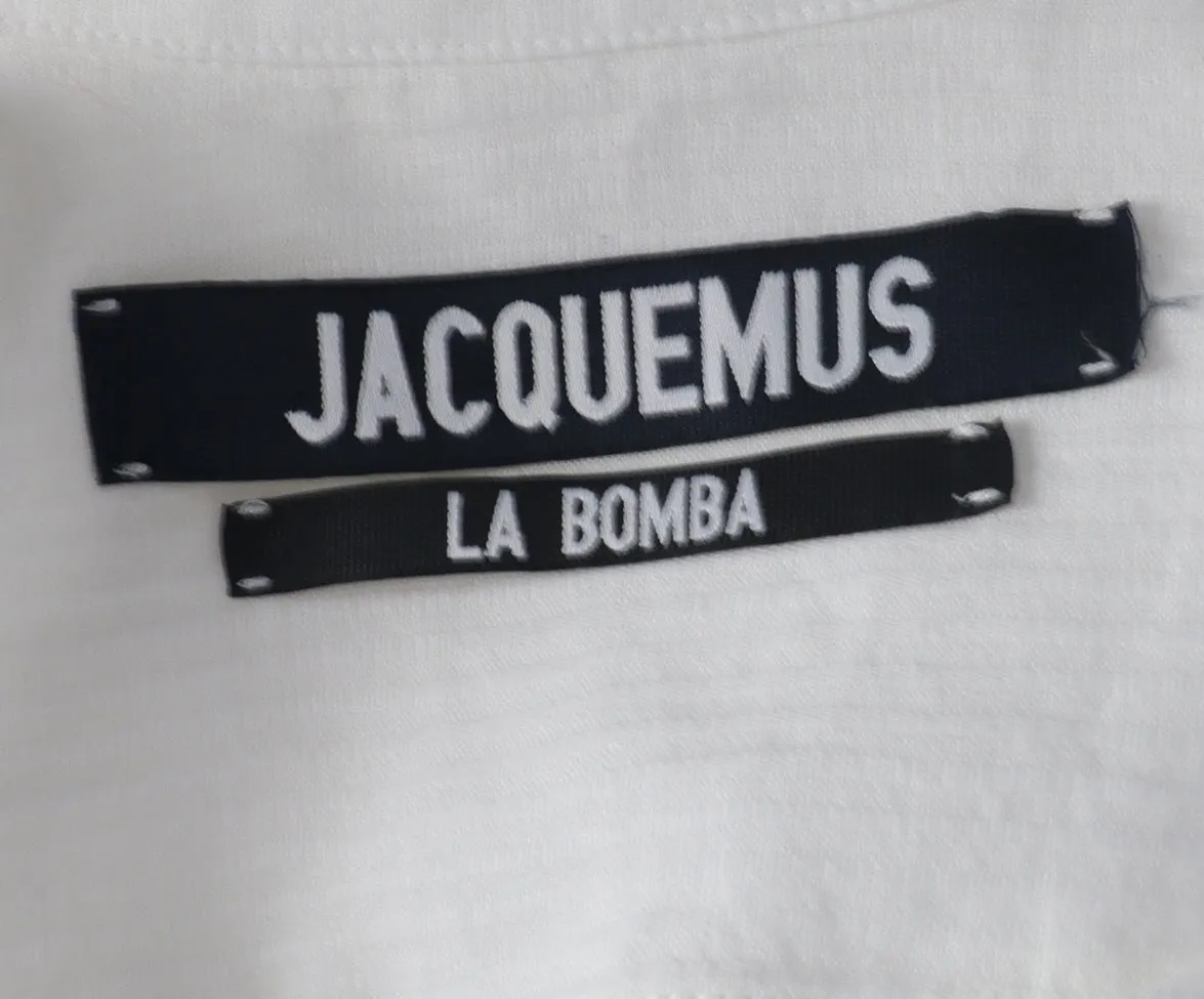 Jacquemus White Linen Cotton Dress sz 2