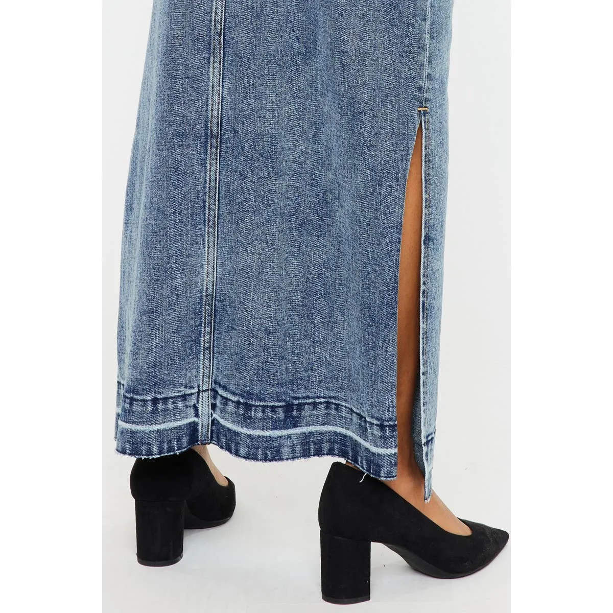 Kancan Tracy Maxi Denim Skirt