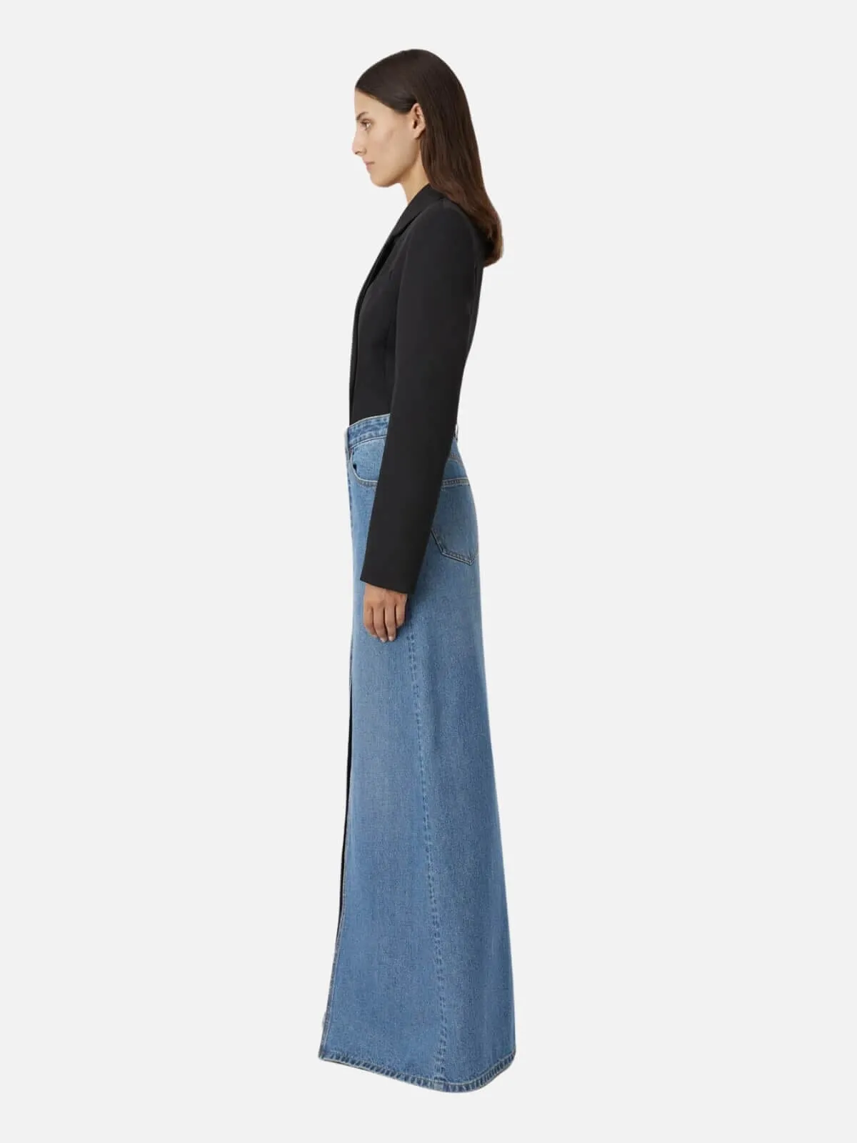 Kennedy Denim Maxi Skirt - Classic Blue