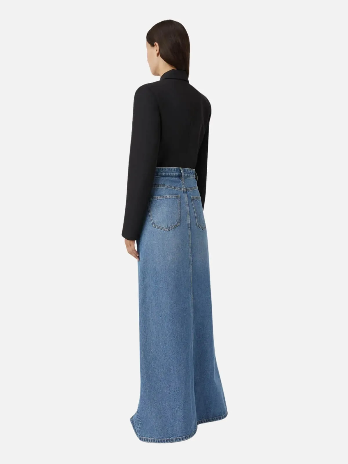 Kennedy Denim Maxi Skirt - Classic Blue