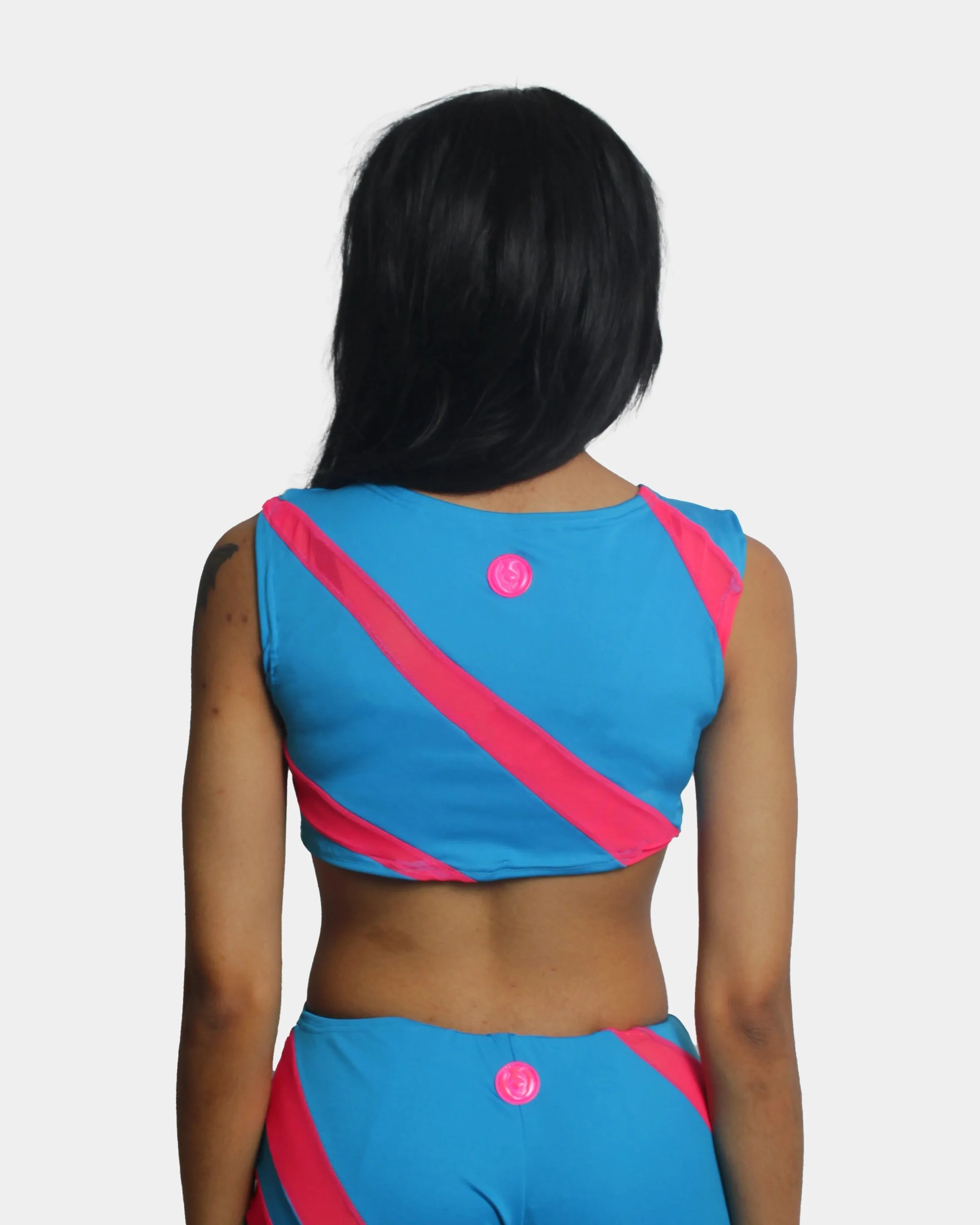 LASER CROP TOP BLUE / PINK