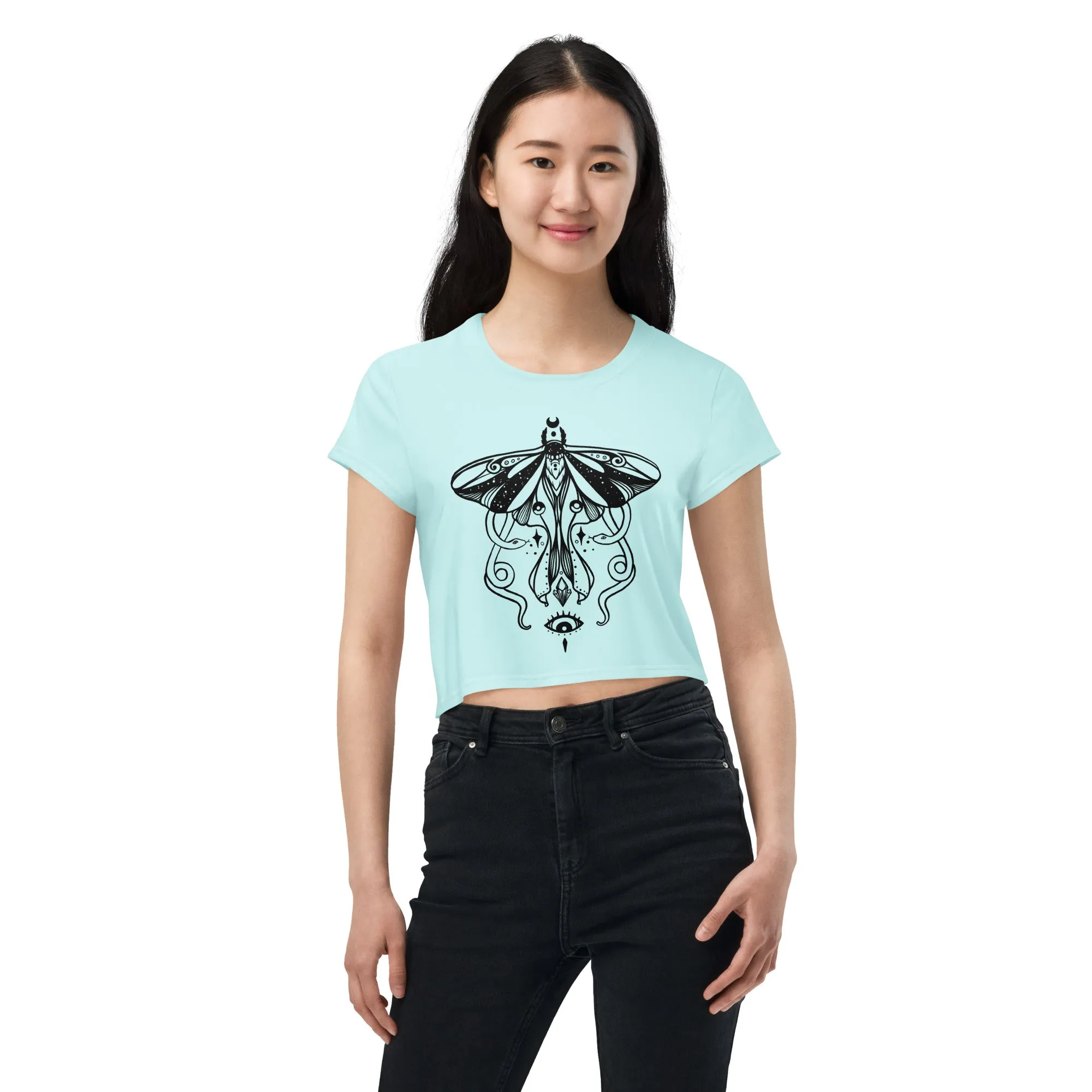 Luna Moth Magic, Sublimation Crop Top