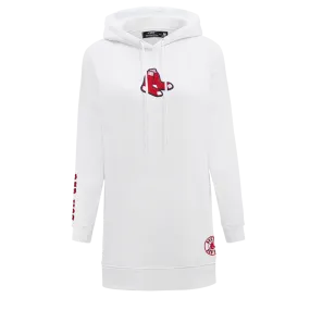 MLB BOSTON RED SOX CLASSIC WOMEN'S HOODIE DRESS (WHITE)