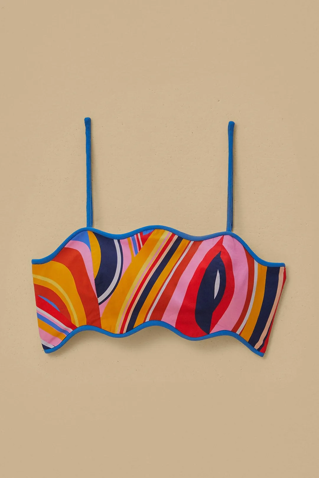 Multicolor Waves Crop Top