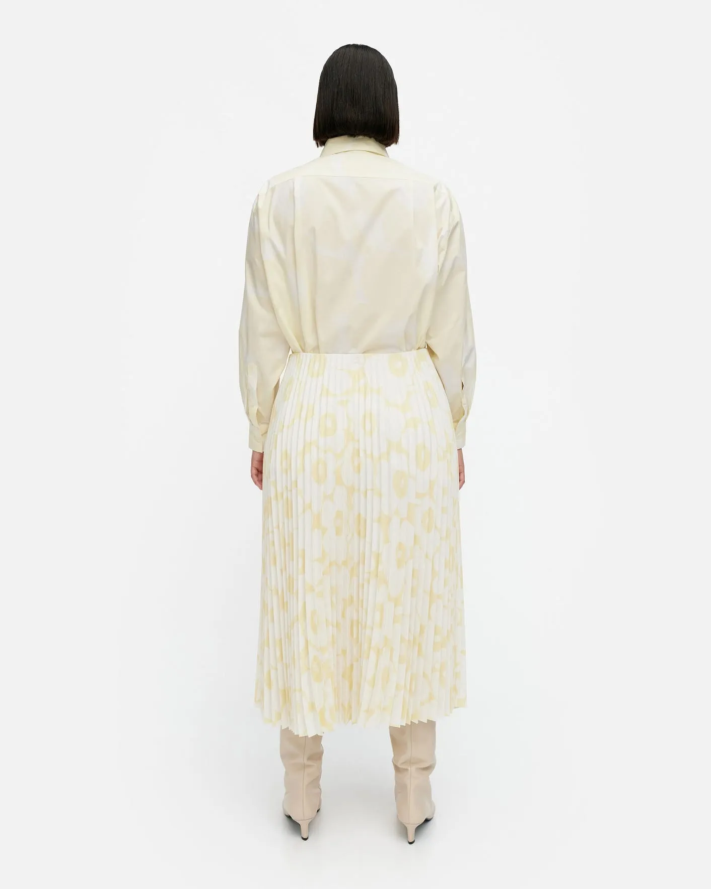 myy unikko pleated skirt - yellow