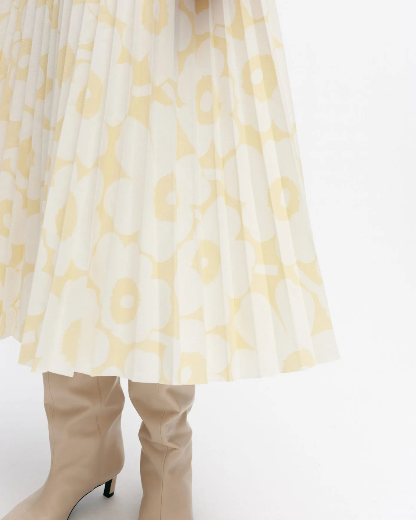 myy unikko pleated skirt - yellow