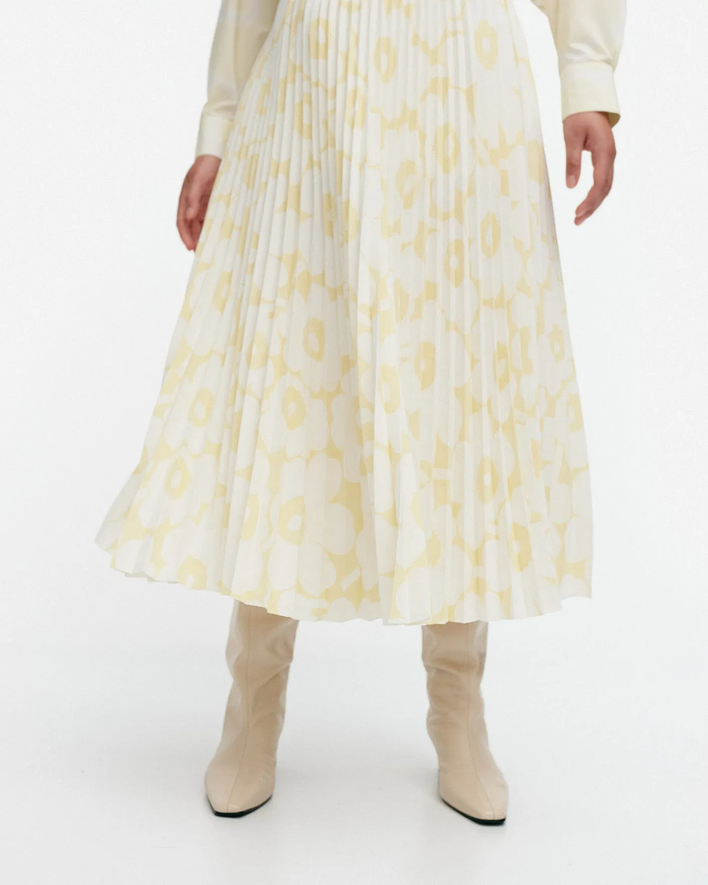 myy unikko pleated skirt - yellow