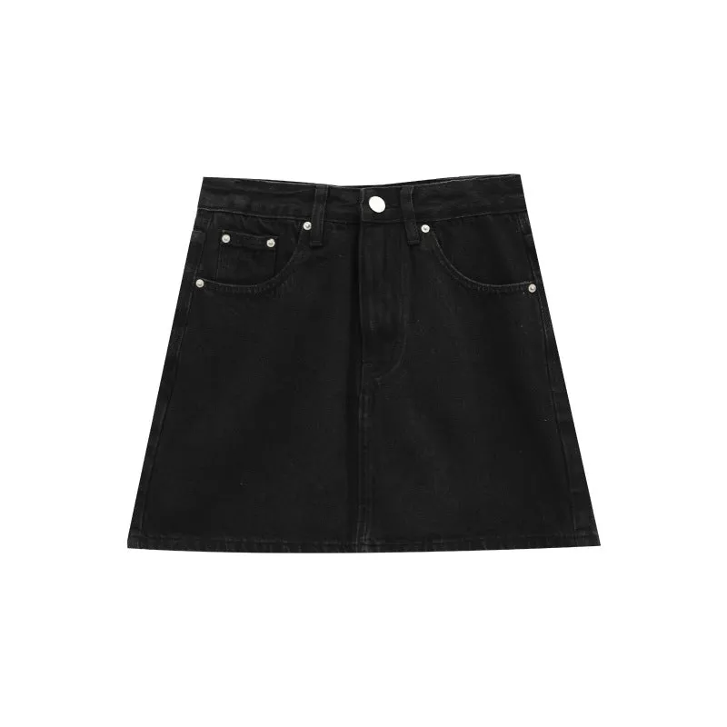 Nancy Washed Denim Mini Skirt