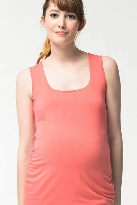 Patty Bamboo Cotton Tank Top Coral