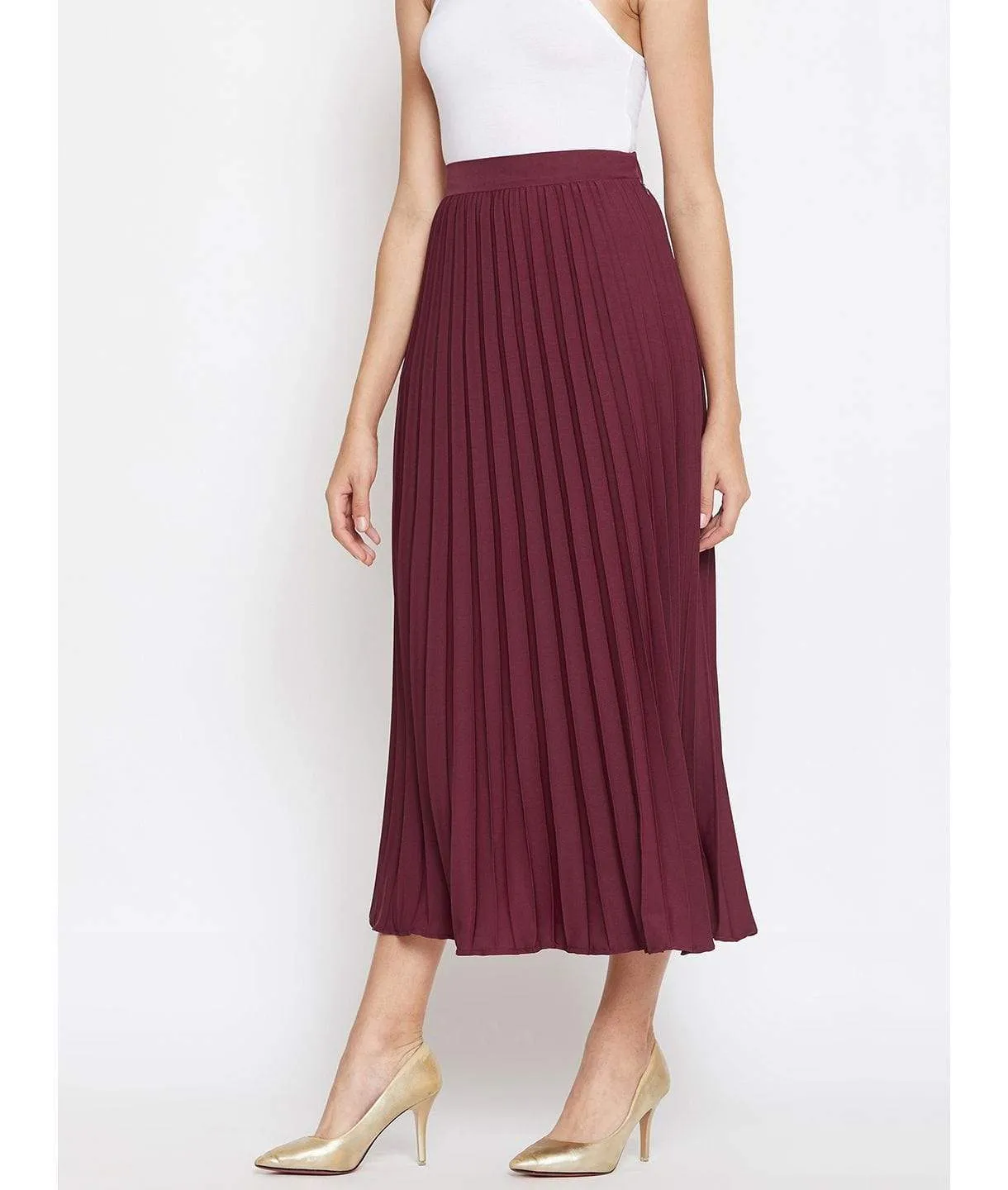 Pleated Midi Skirt