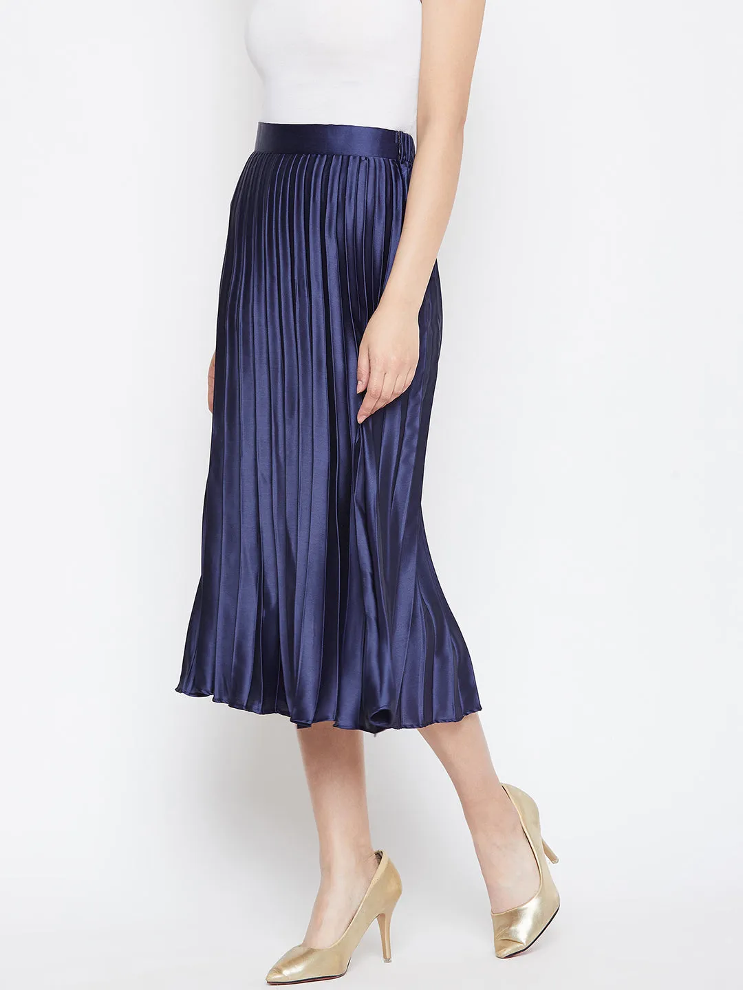 Pleated Midi Skirt