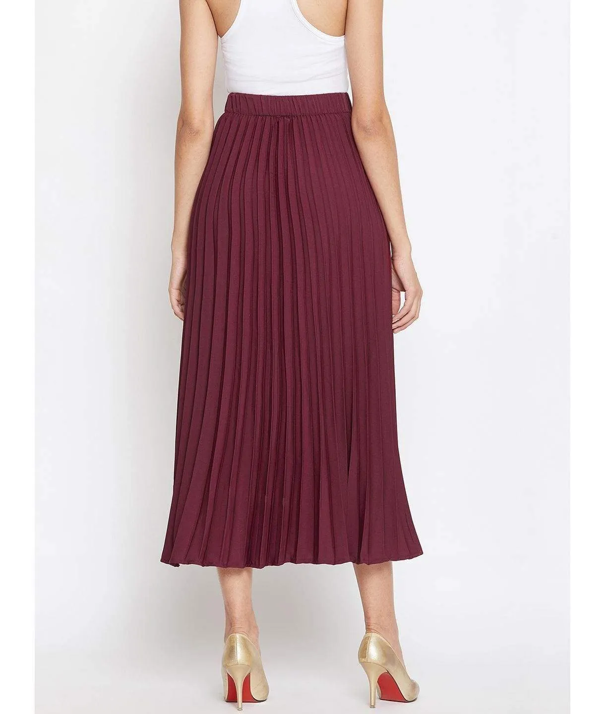 Pleated Midi Skirt