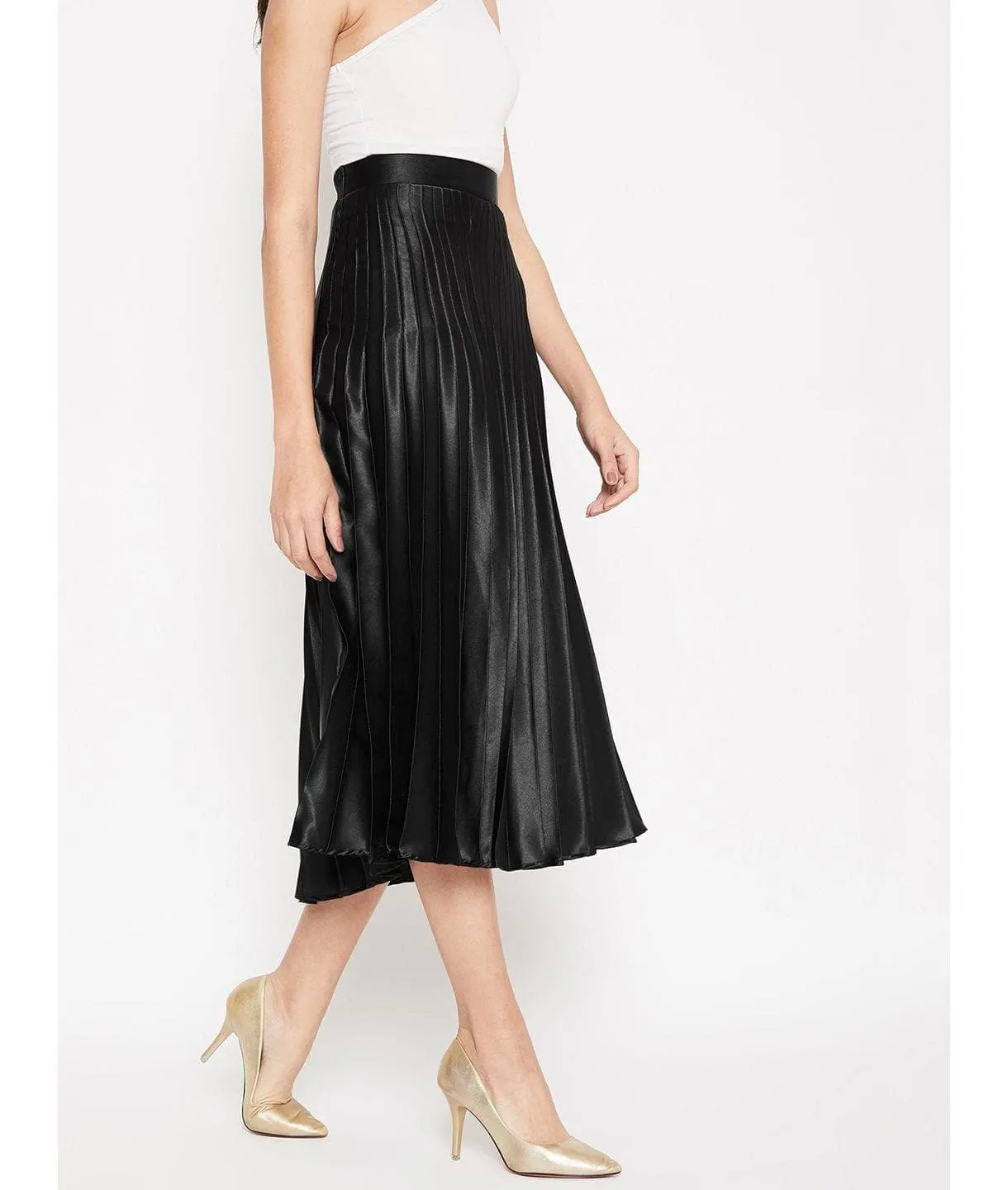 Pleated Midi Skirt