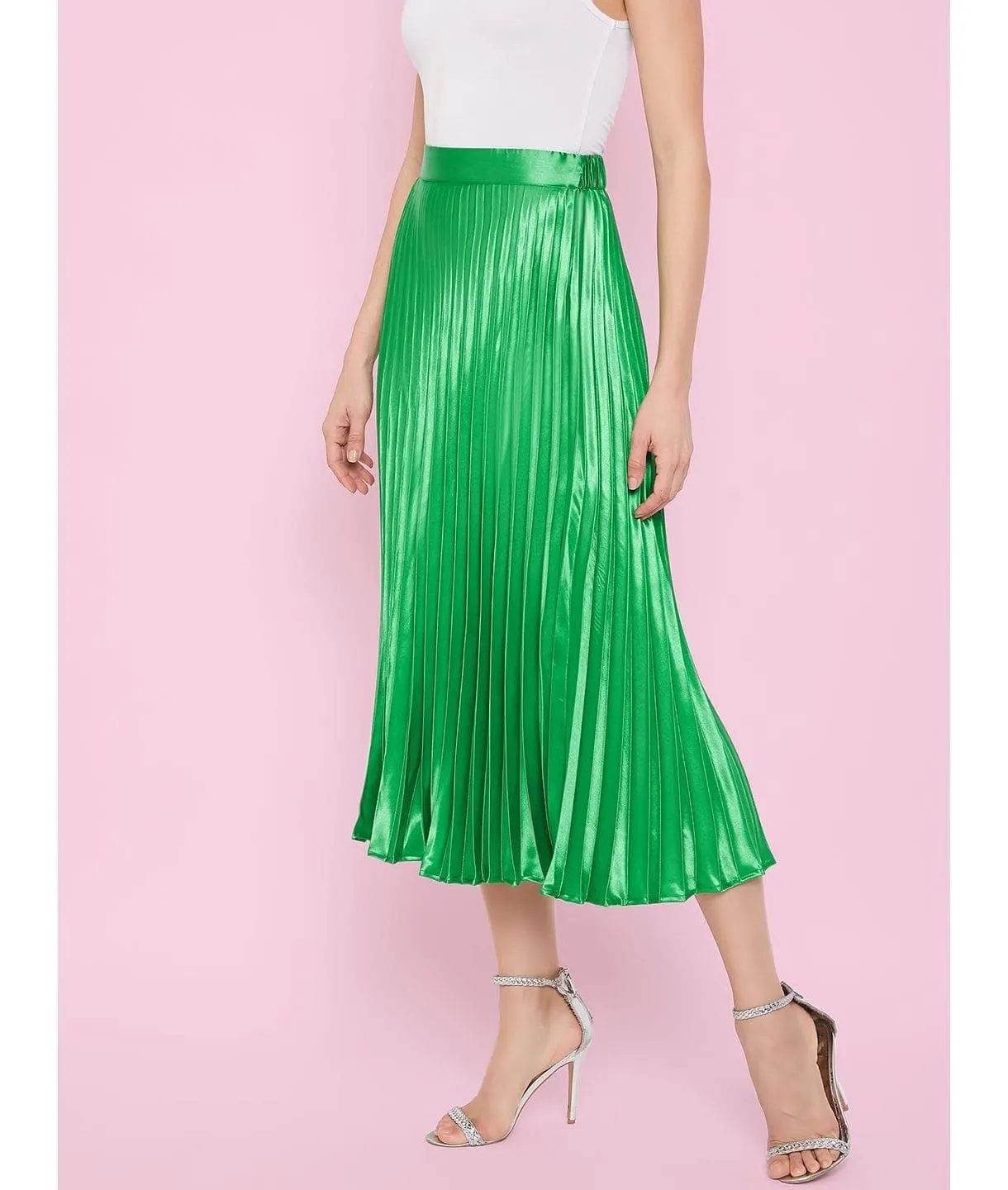 Pleated Midi Skirt