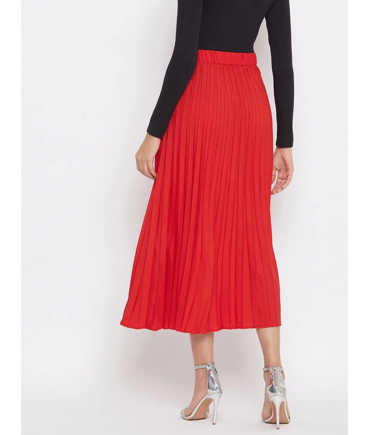 Pleated Midi Skirt