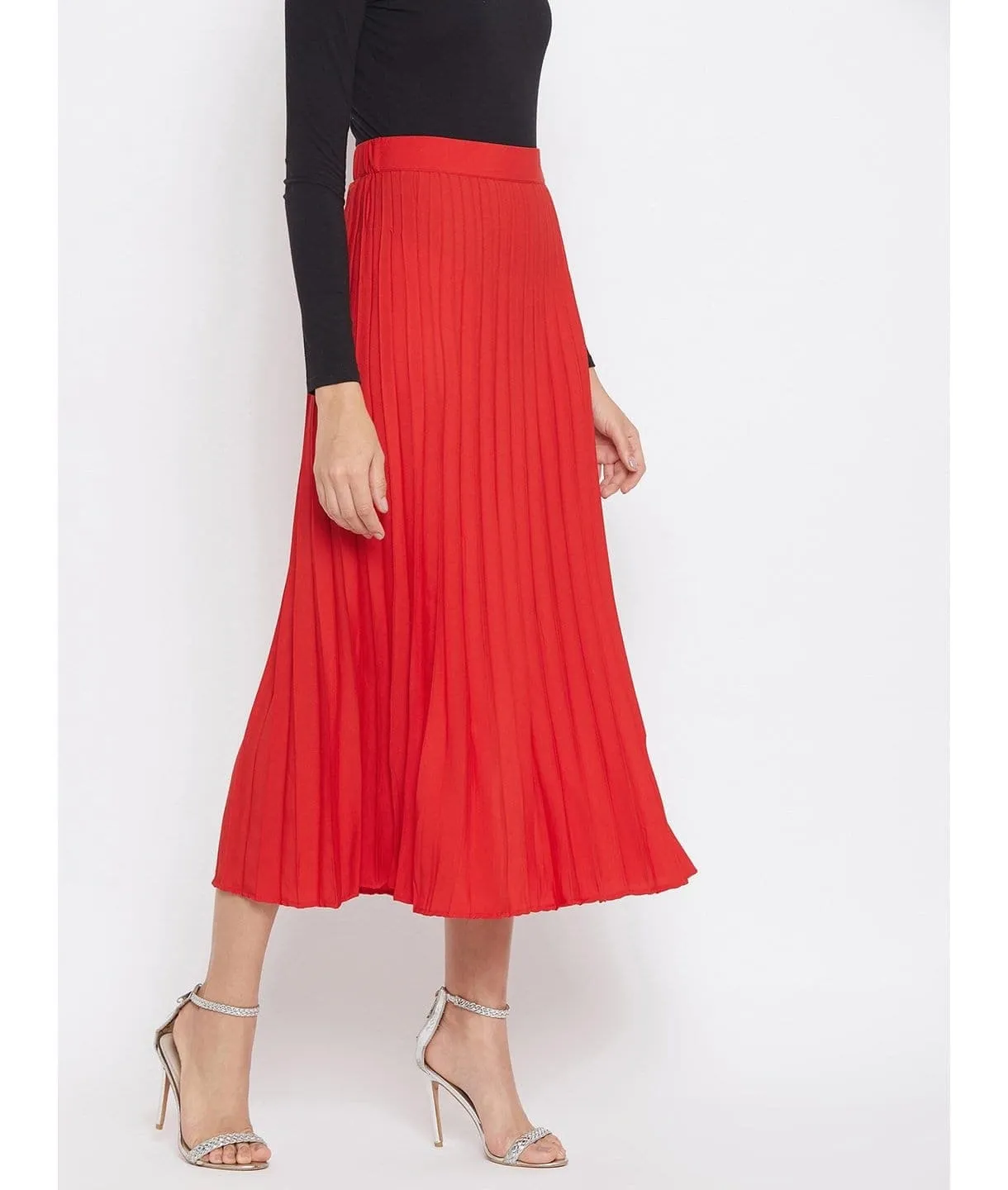 Pleated Midi Skirt