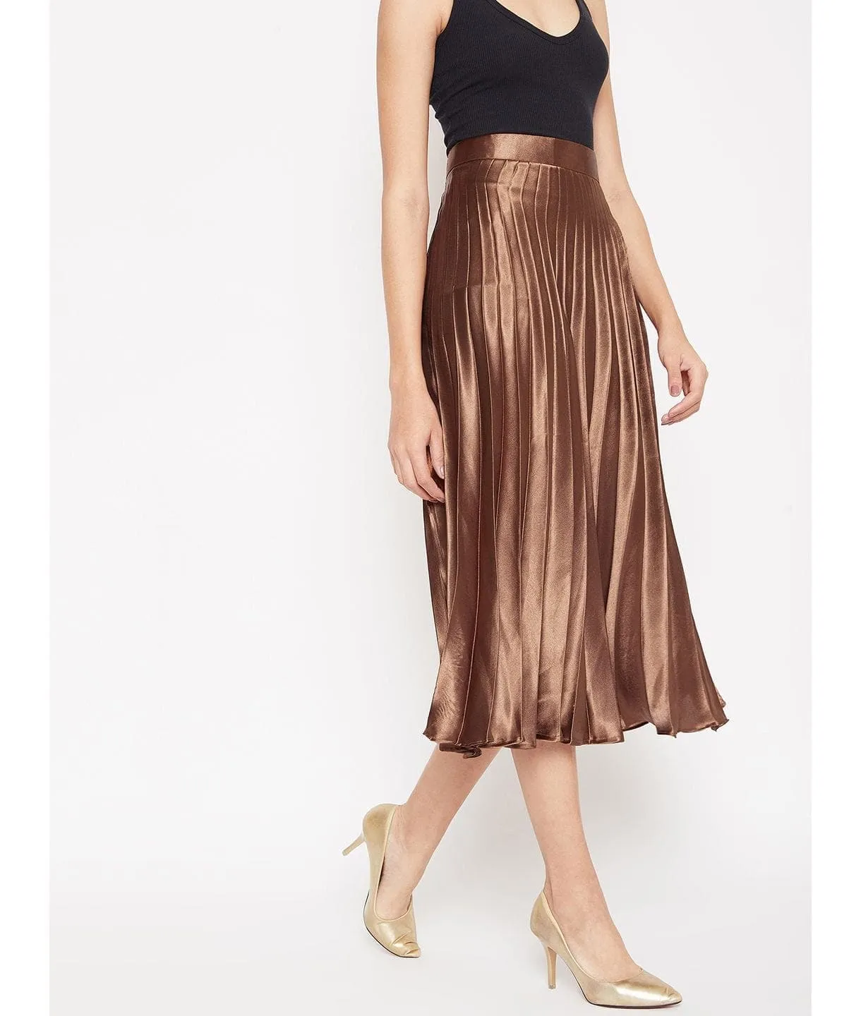 Pleated Midi Skirt