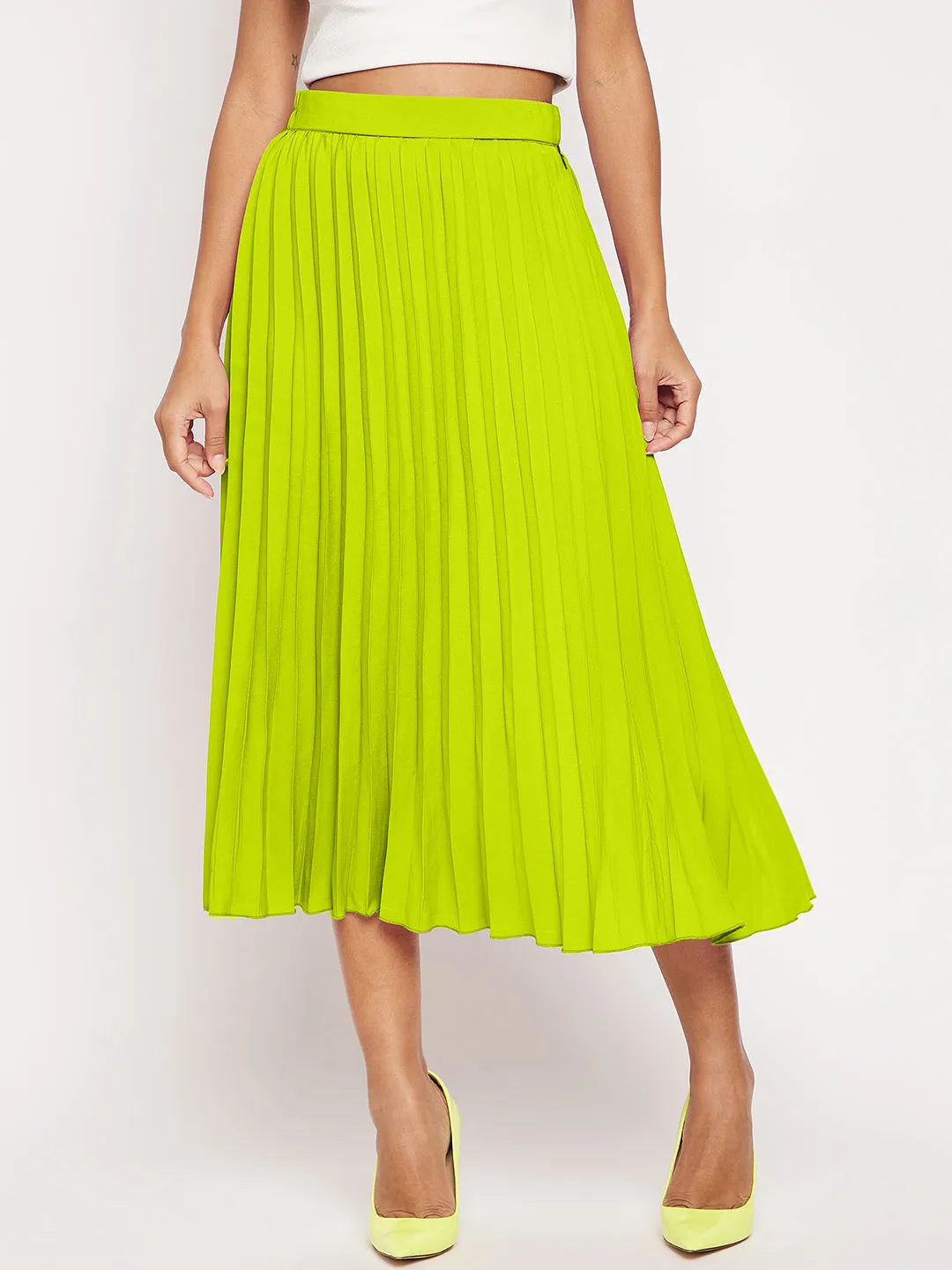 Pleated Midi Skirt