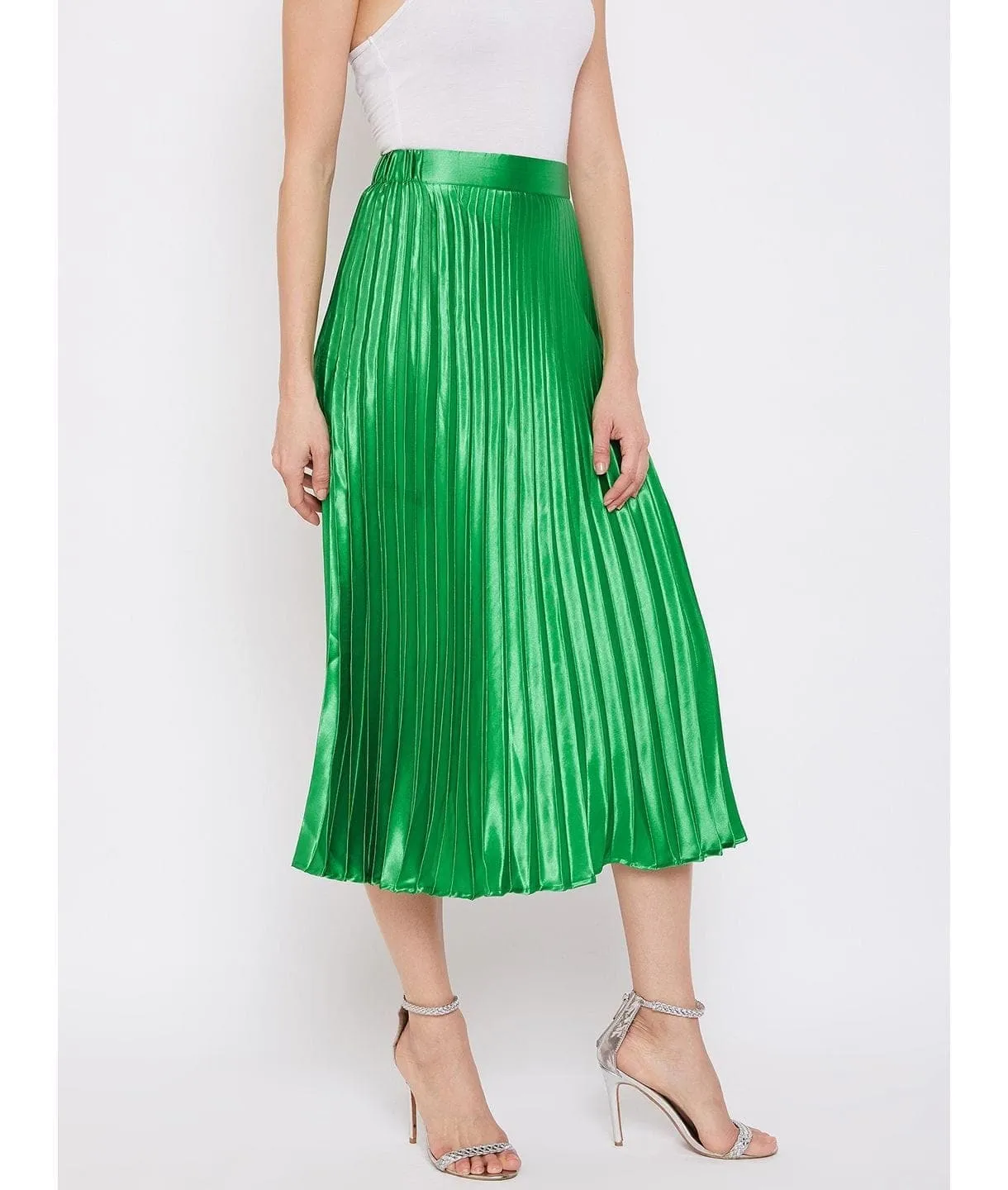 Pleated Midi Skirt