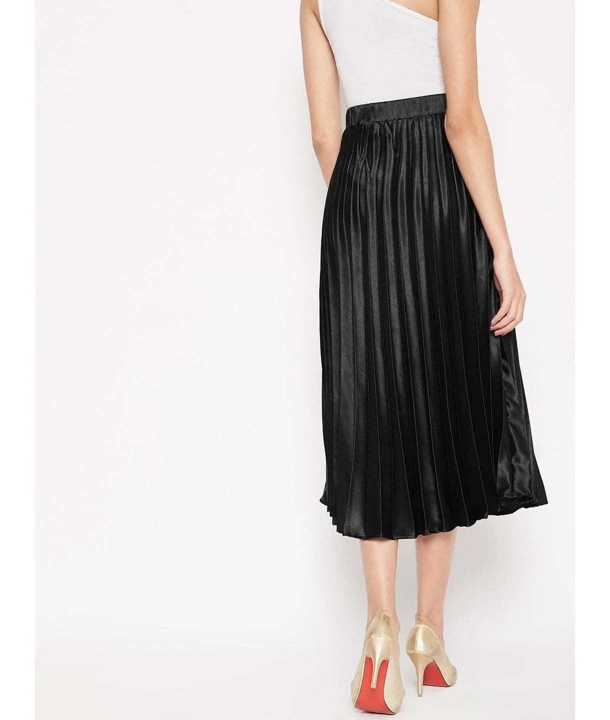 Pleated Midi Skirt