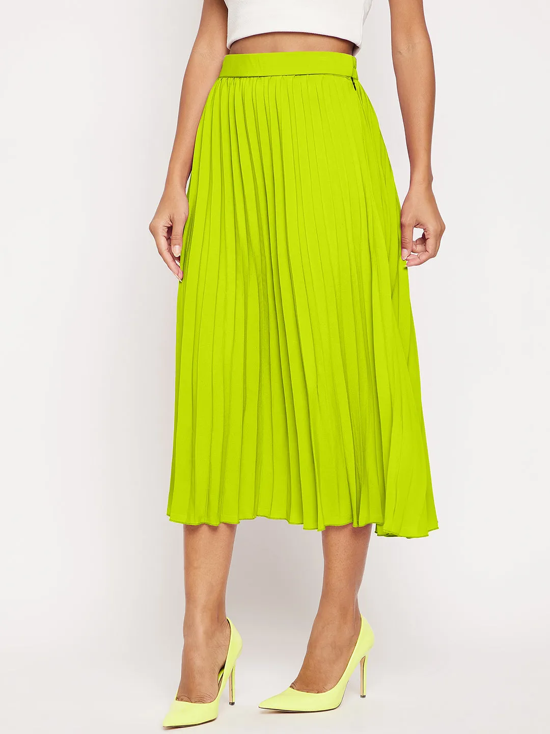 Pleated Midi Skirt