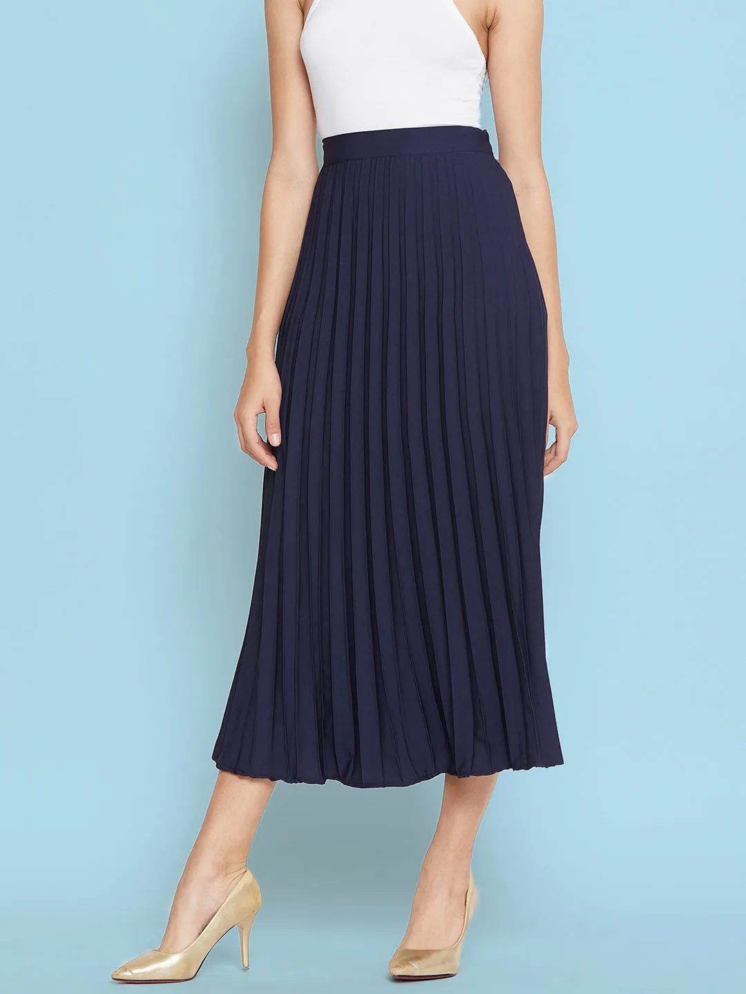 Pleated Midi Skirt