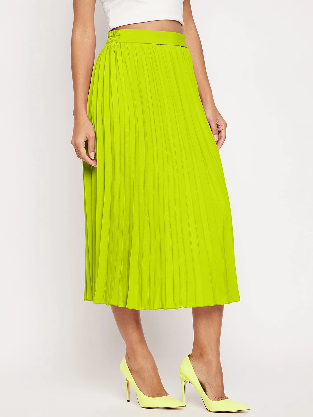 Pleated Midi Skirt