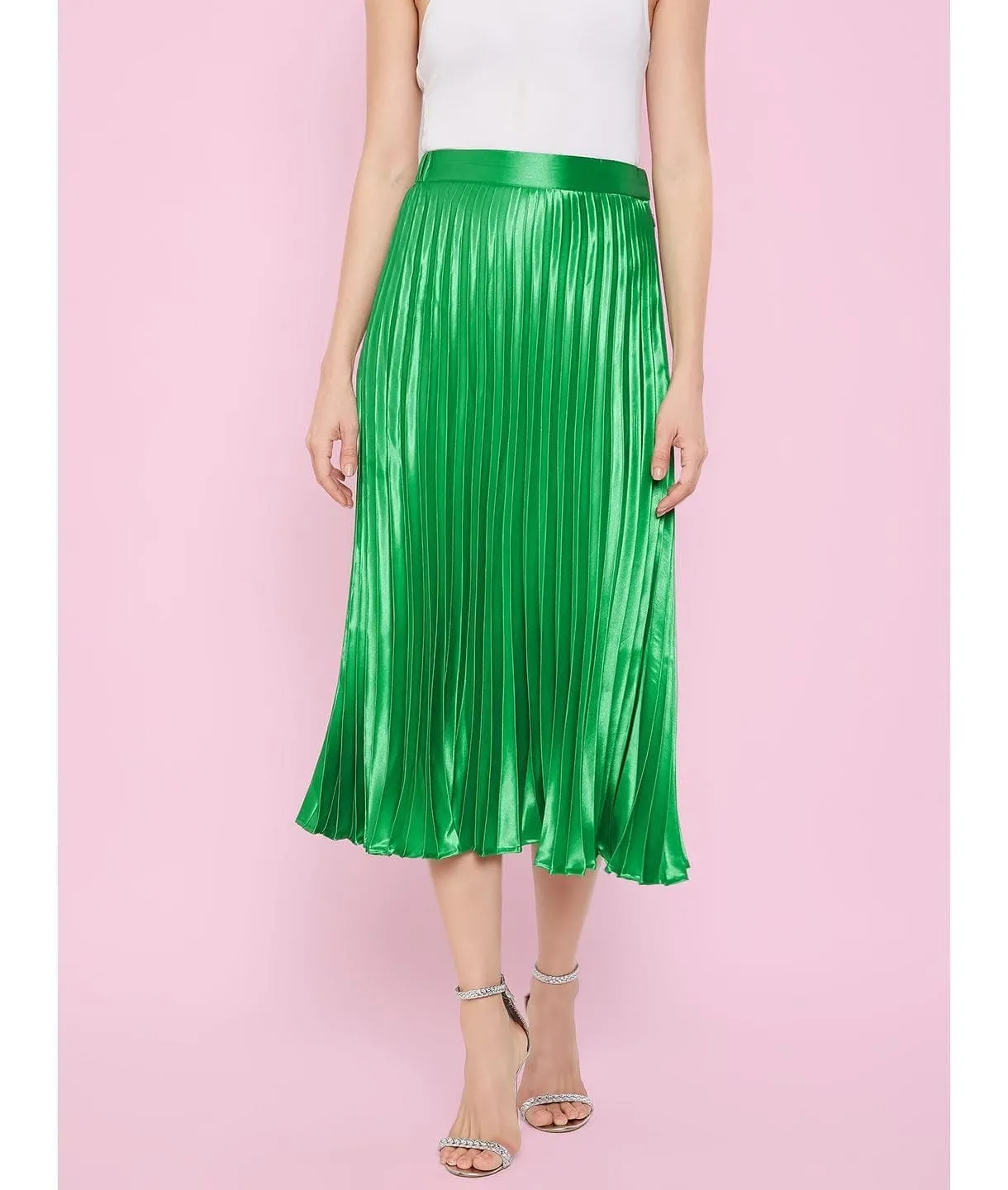 Pleated Midi Skirt