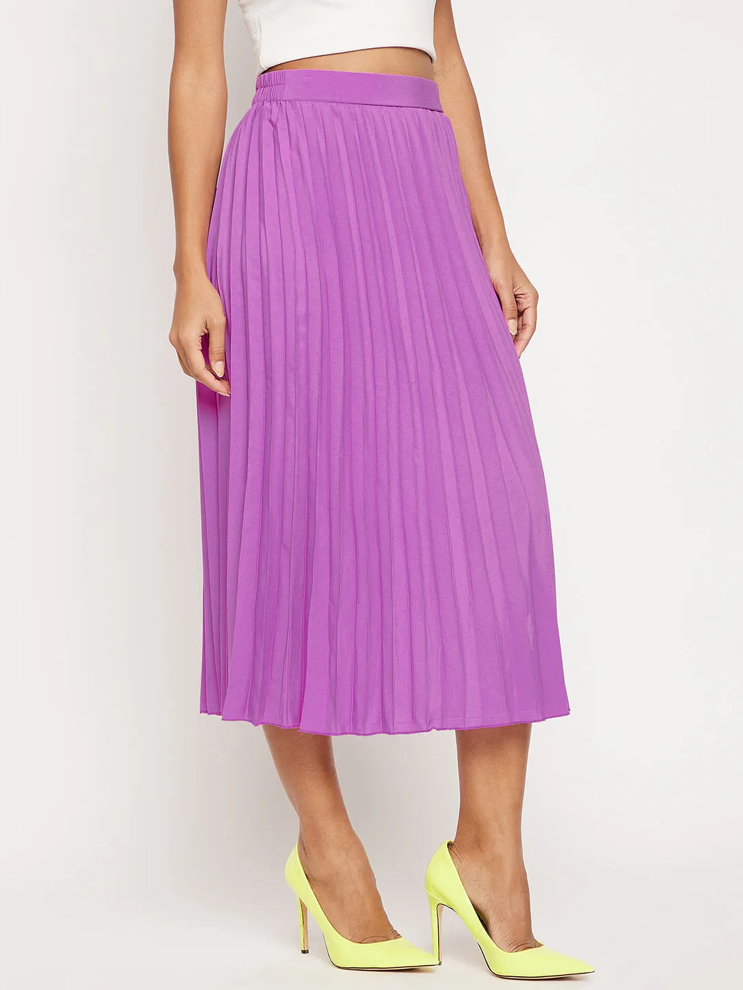 Pleated Midi Skirt