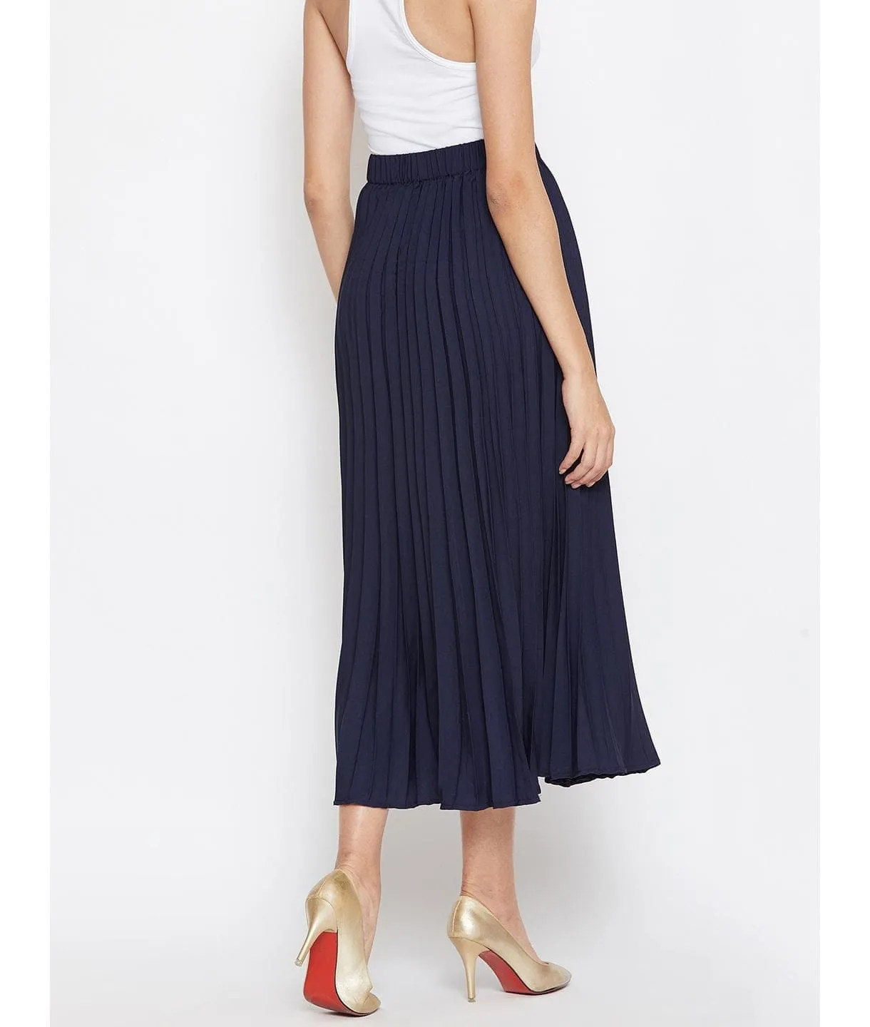 Pleated Midi Skirt