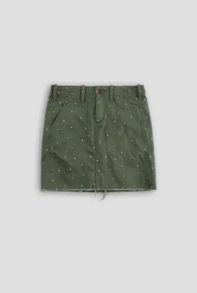 "jane" Mini Stars Skirt In Army