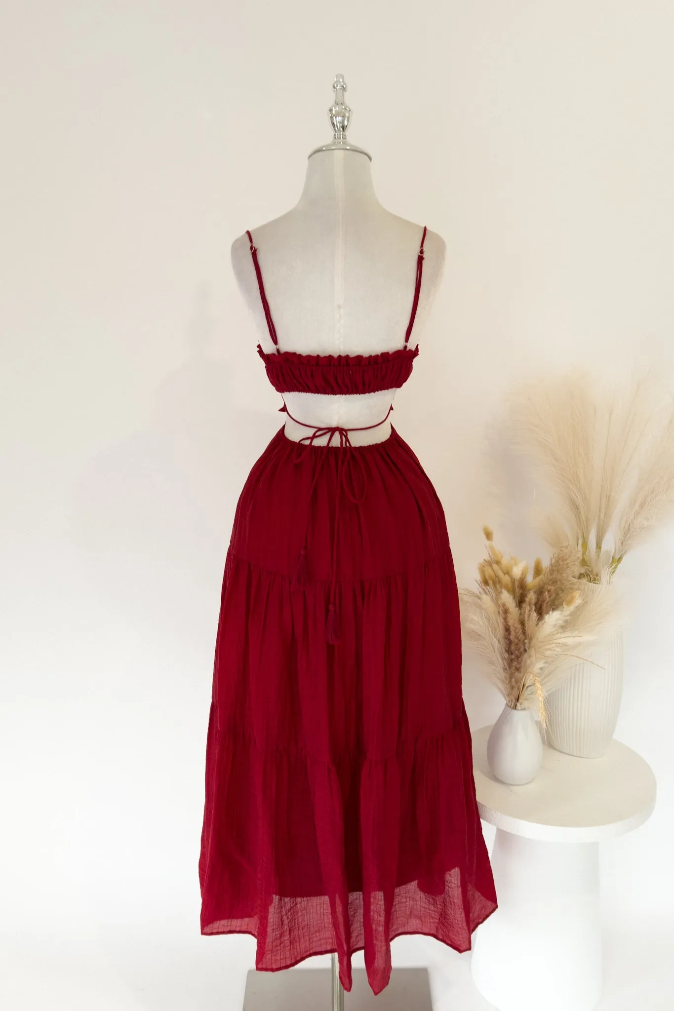 Rochelle Midi Dress - Red