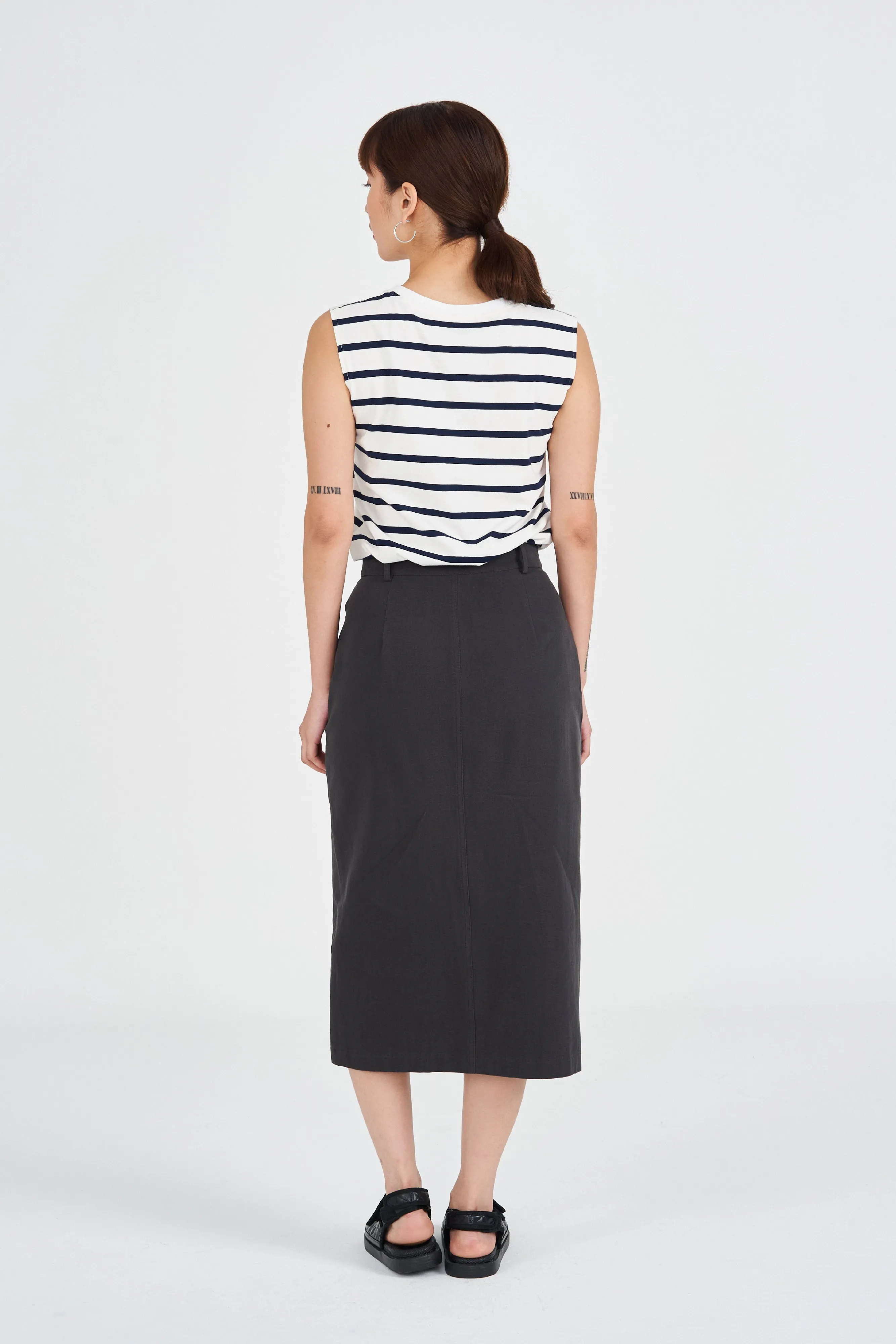 Ronnie Denim Midi Skirt