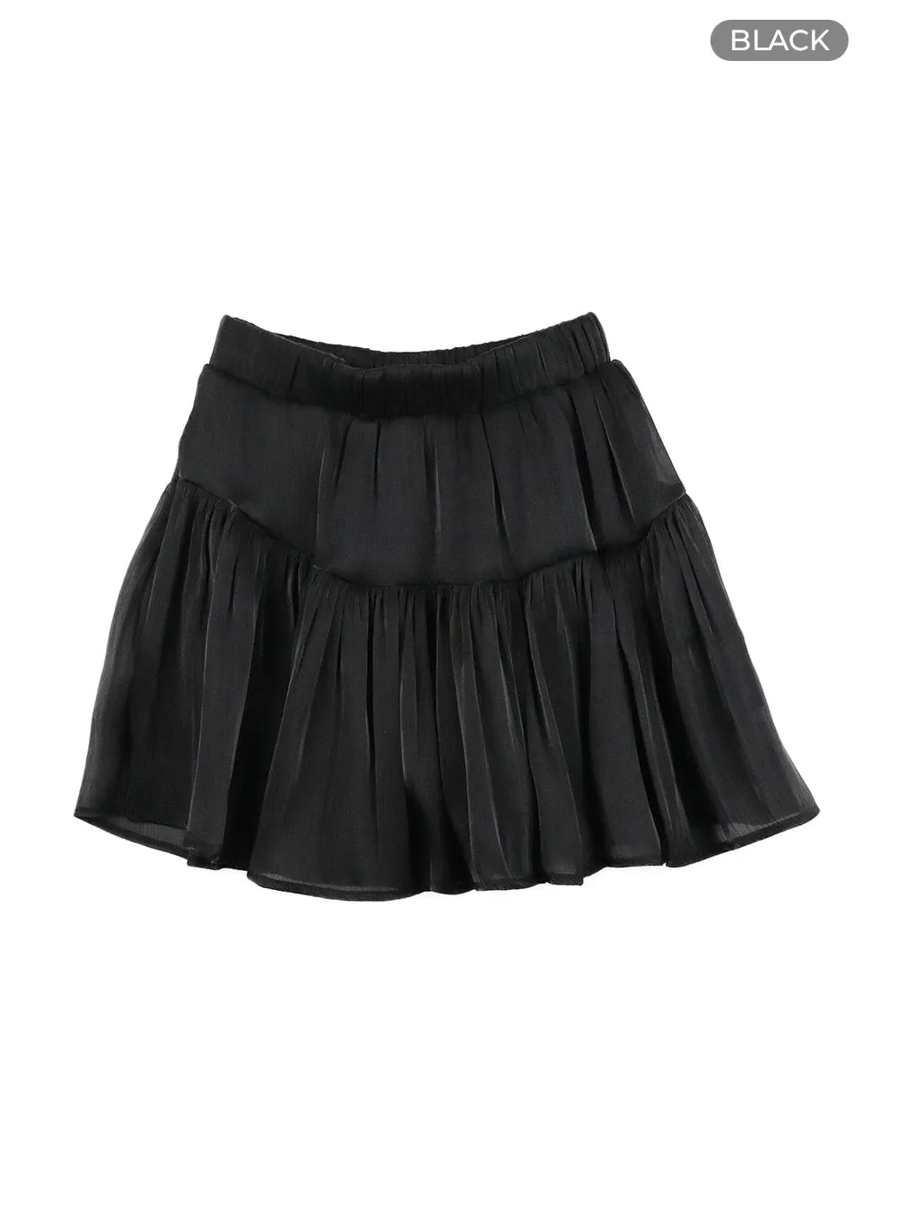 Ruffle Elastic Band Mini Skirt OA405