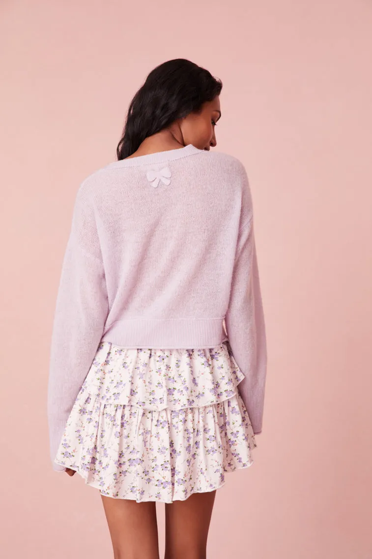 Ruffle Mini Dainty Lilac Skirt