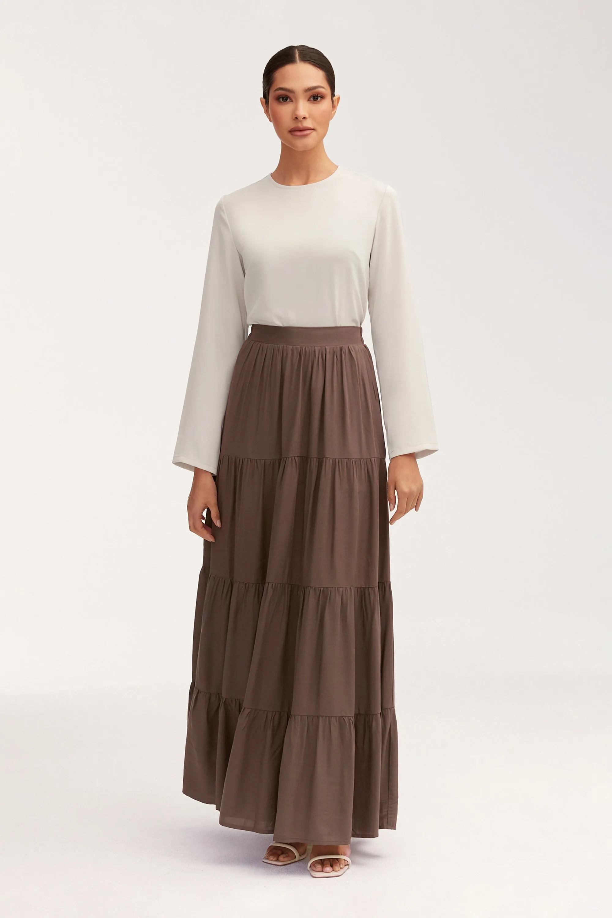 Sana Maxi Skirt - Dark Brown