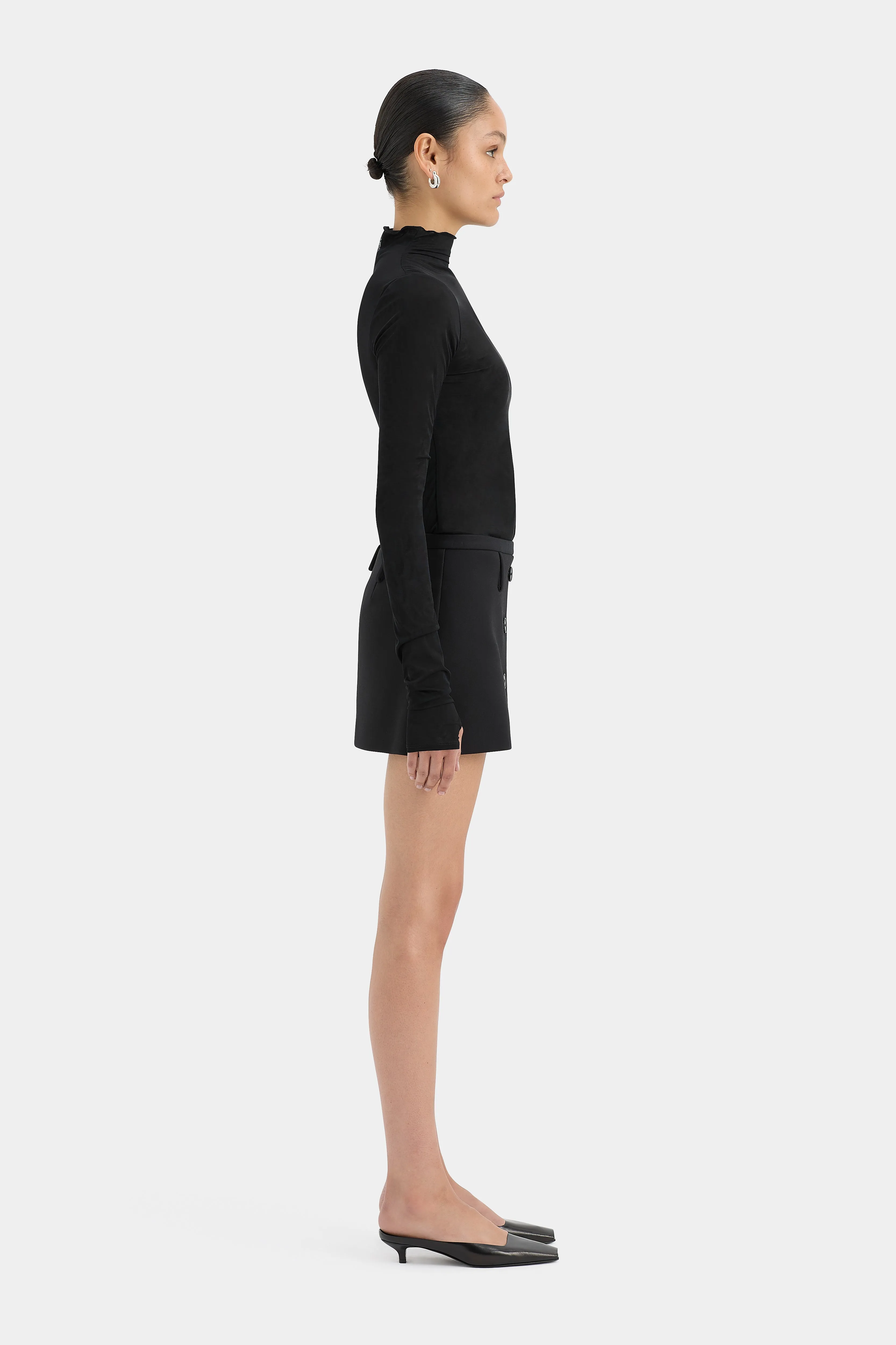 Sandrine Button Mini Skirt