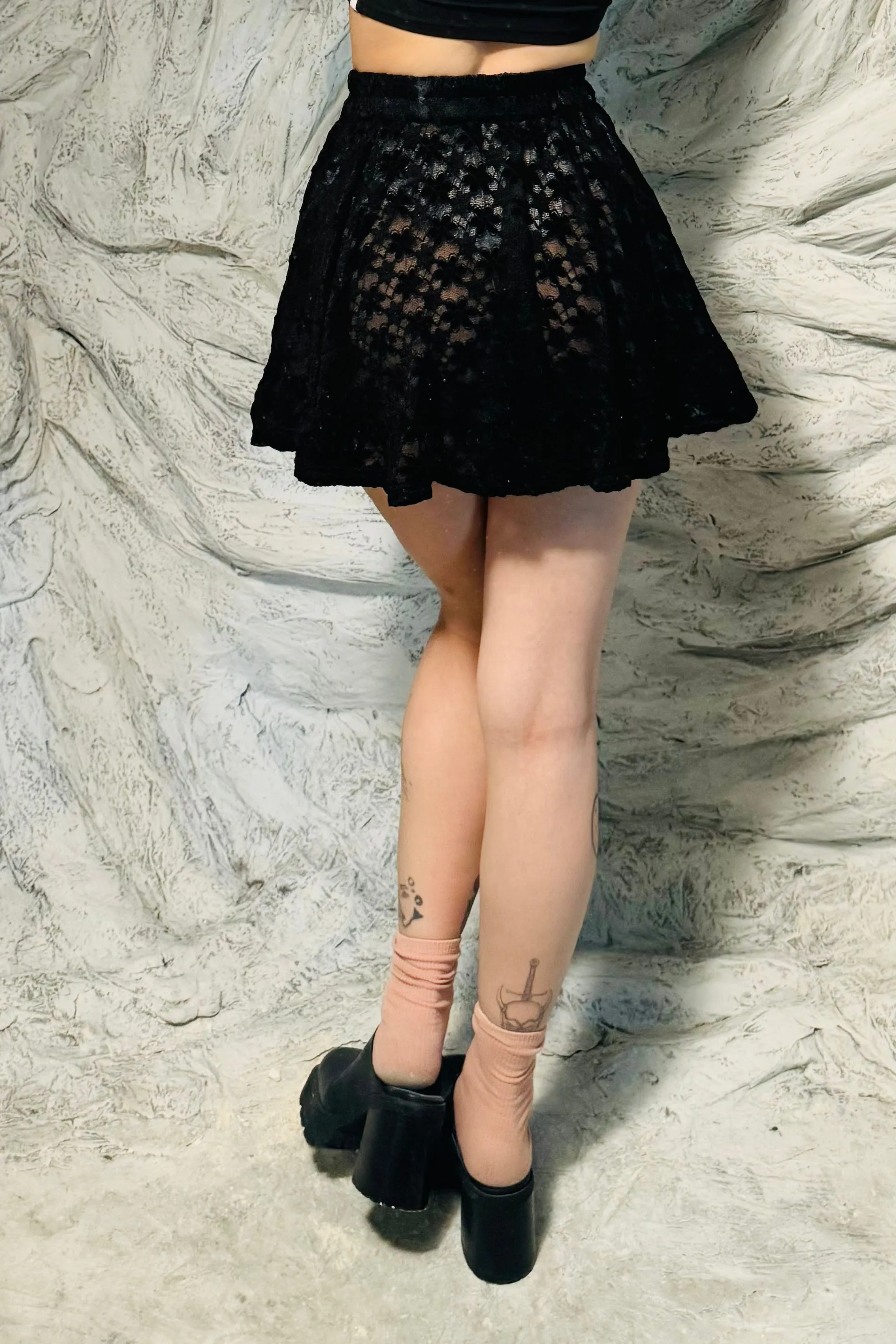 Scrap Lace Petticoat Mini Skirt